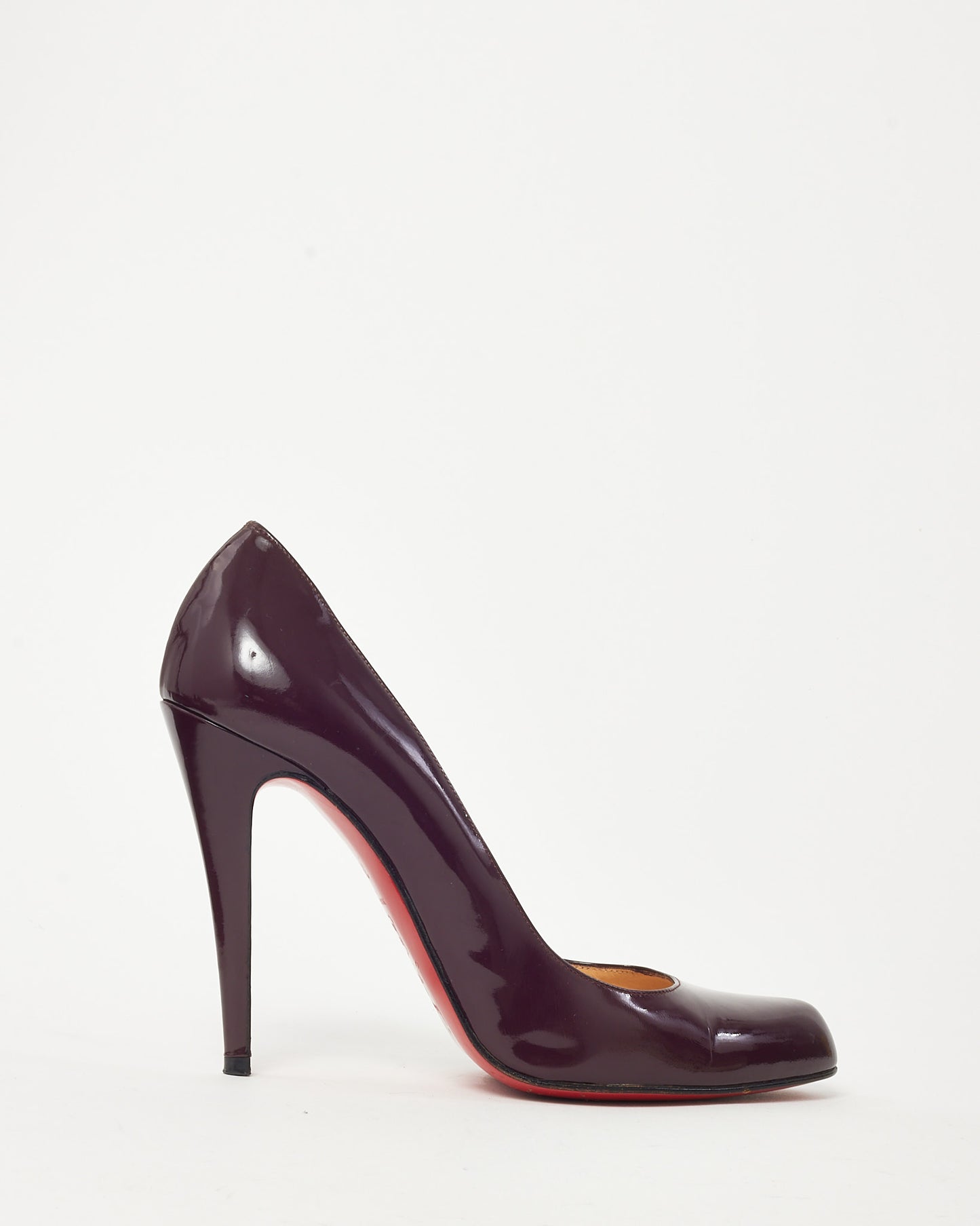 Christian Louboutin Purple Patent Leather Ron Ron 100mm Pumps - 38.5