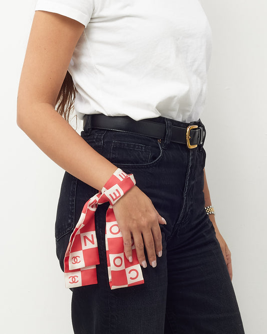 Foulard Twilly Hermès en Soie "Brides De Gala en Fleurs" Multicolore à Motif Floral Bleu/Rose/Jaune