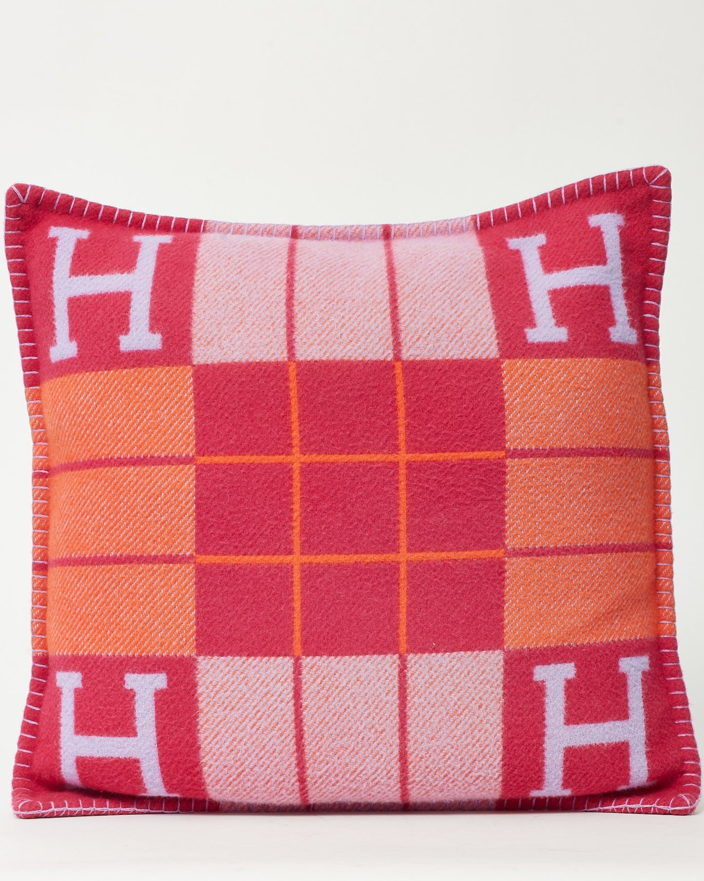 Plaid Hermès Avalon III en Laine Marron