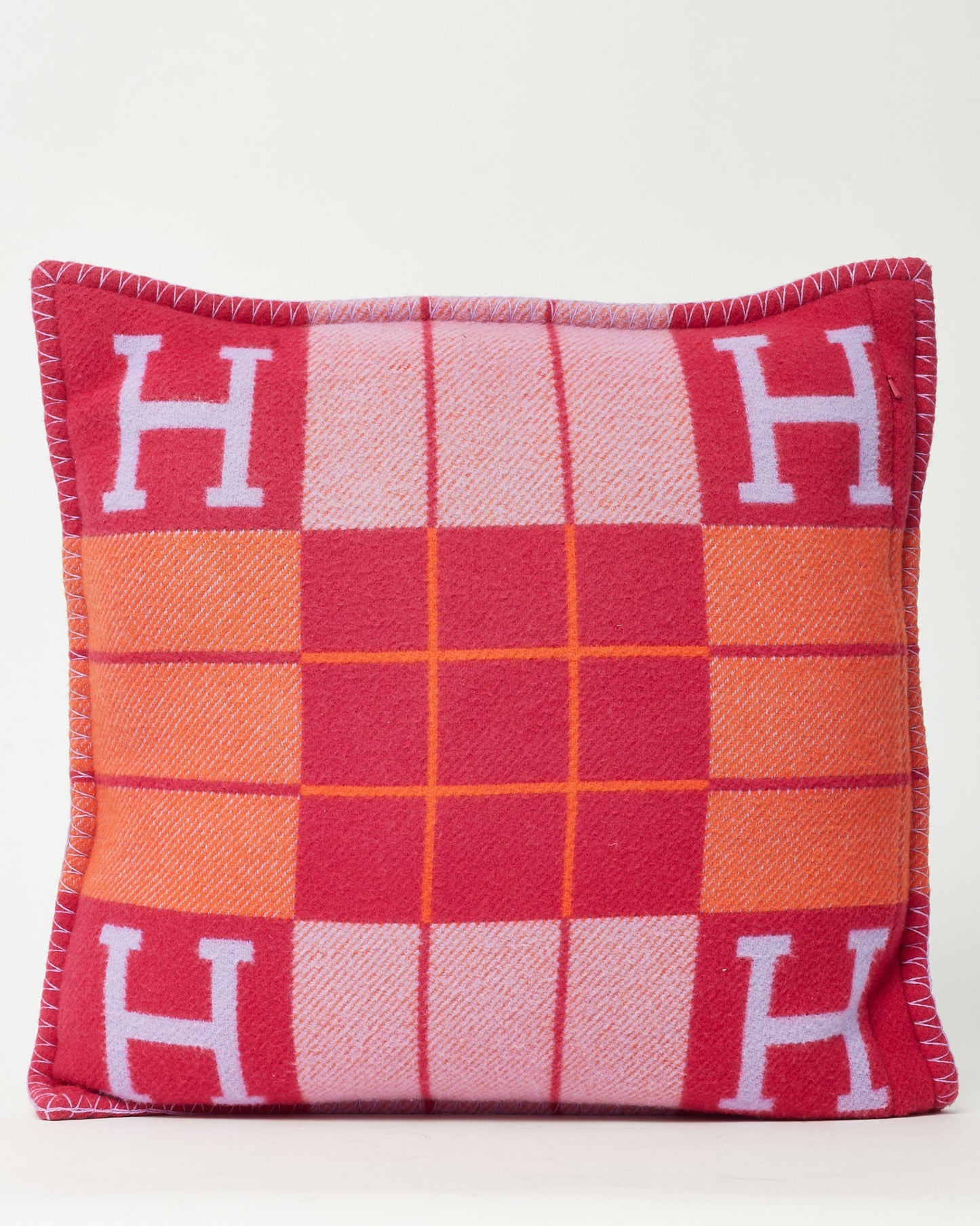 Plaid Hermès Avalon III en Laine Marron