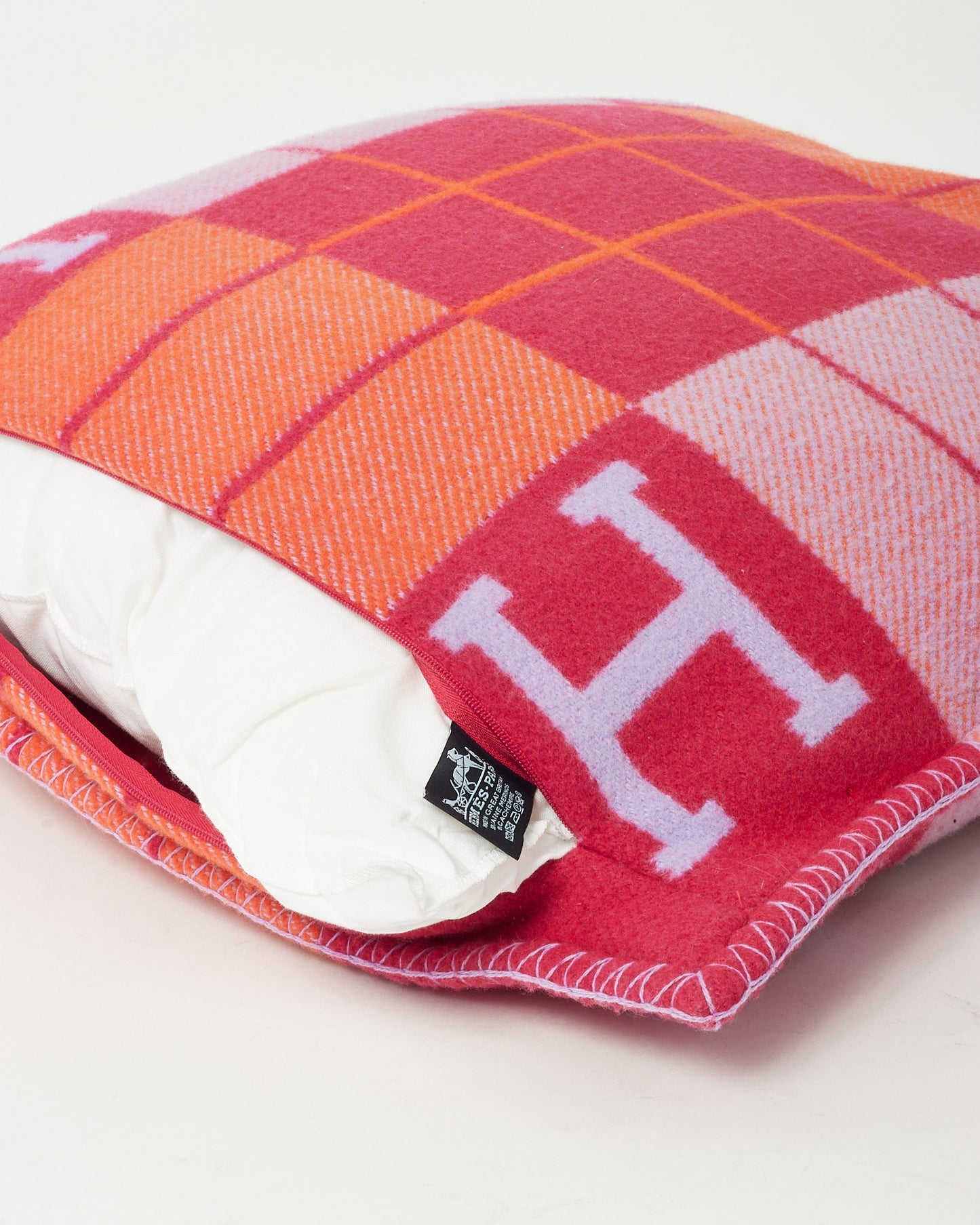 Plaid Hermès Avalon III en Laine Marron