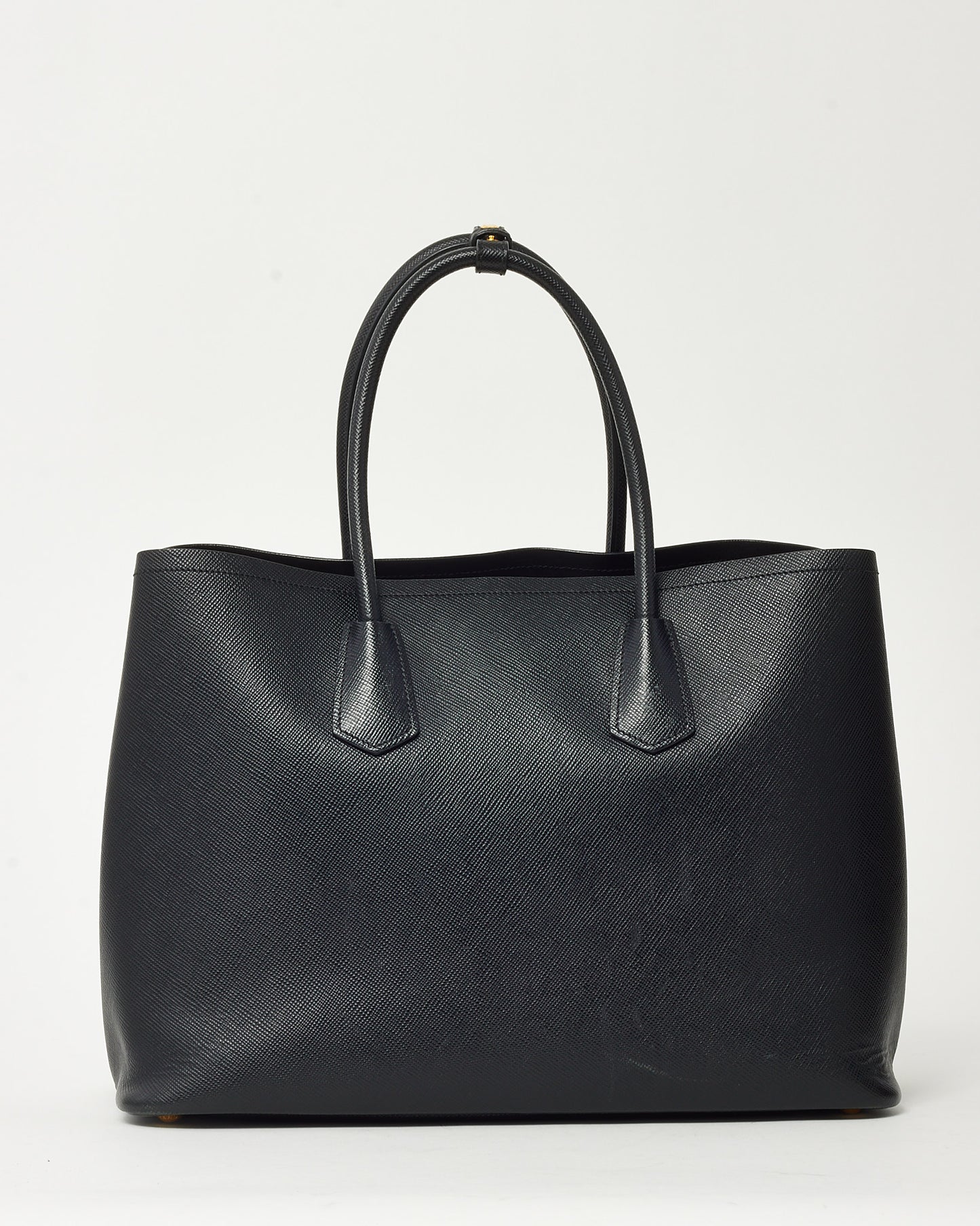 Prada Black Saffiano Leather Large Double Tote Bag