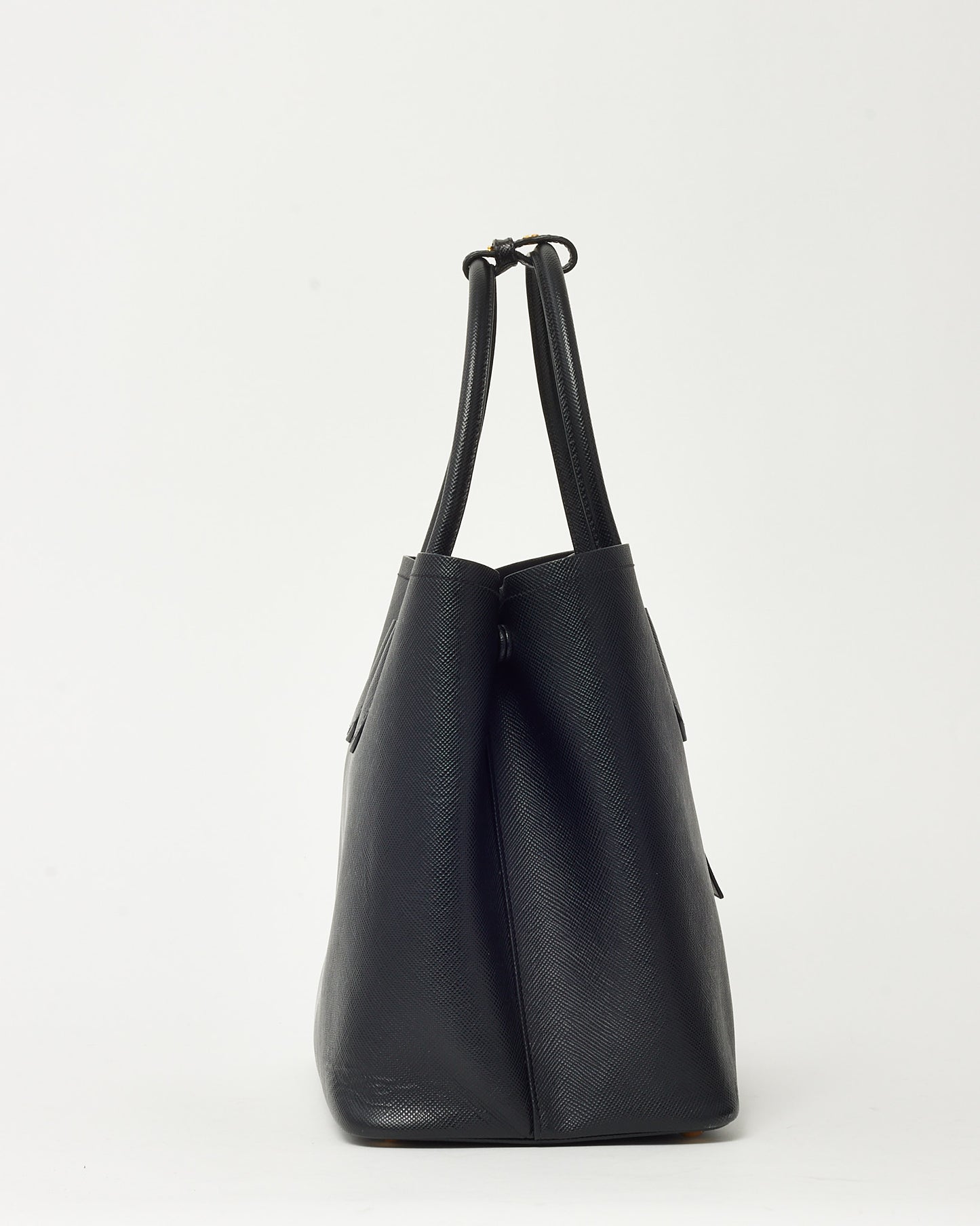 Prada Black Saffiano Leather Large Double Tote Bag