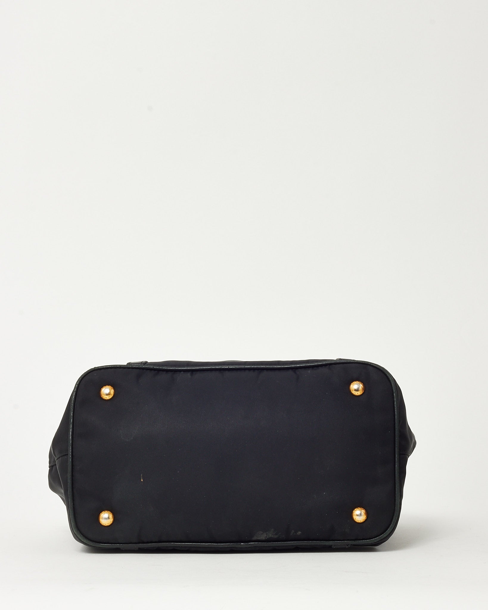 Buy Prada Black Tessuto Nylon and Leather Detail Buckle 2Way Tote