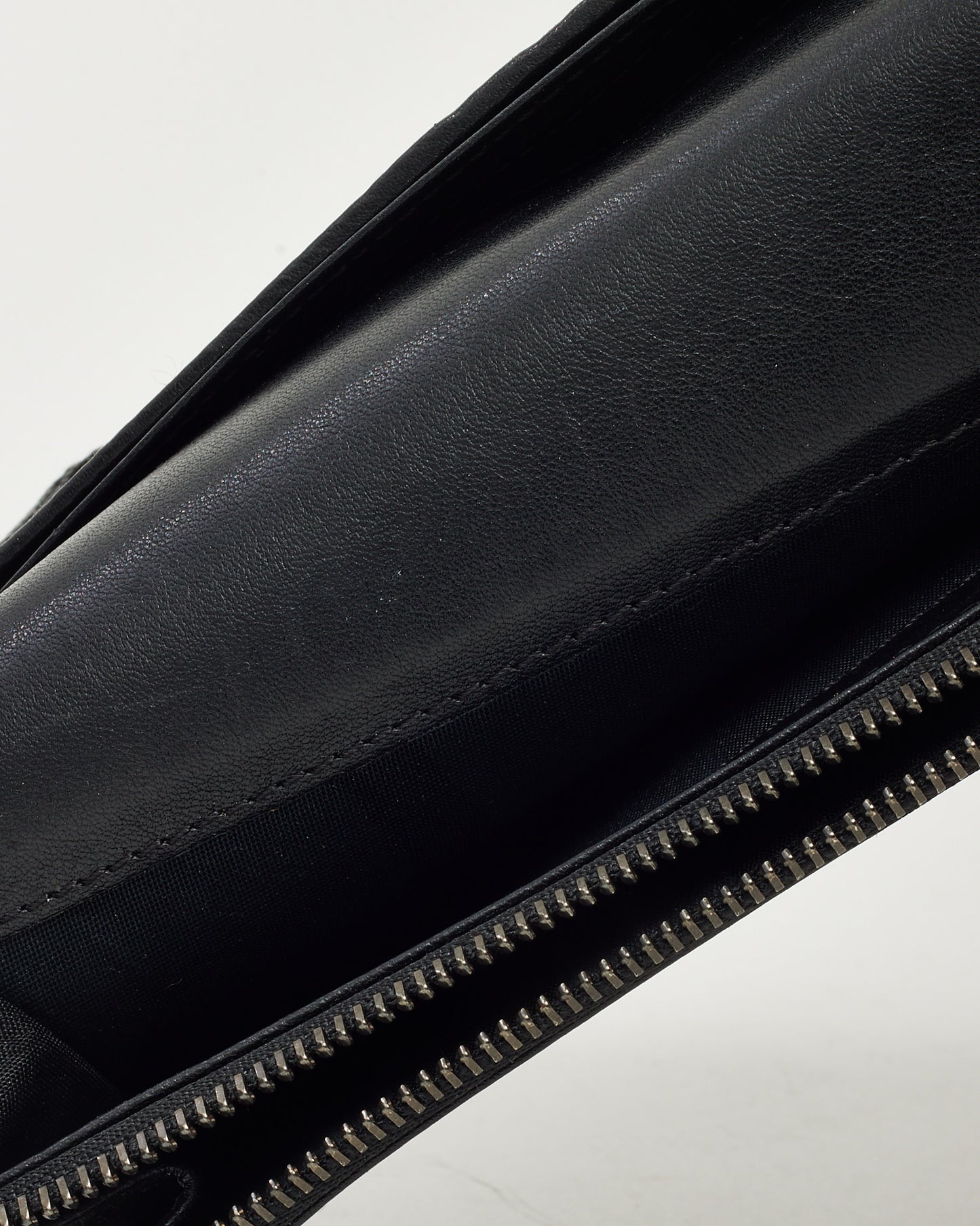 Burberry Black Grained Calf Leather Cavendish Long Bi-Fold Wallet