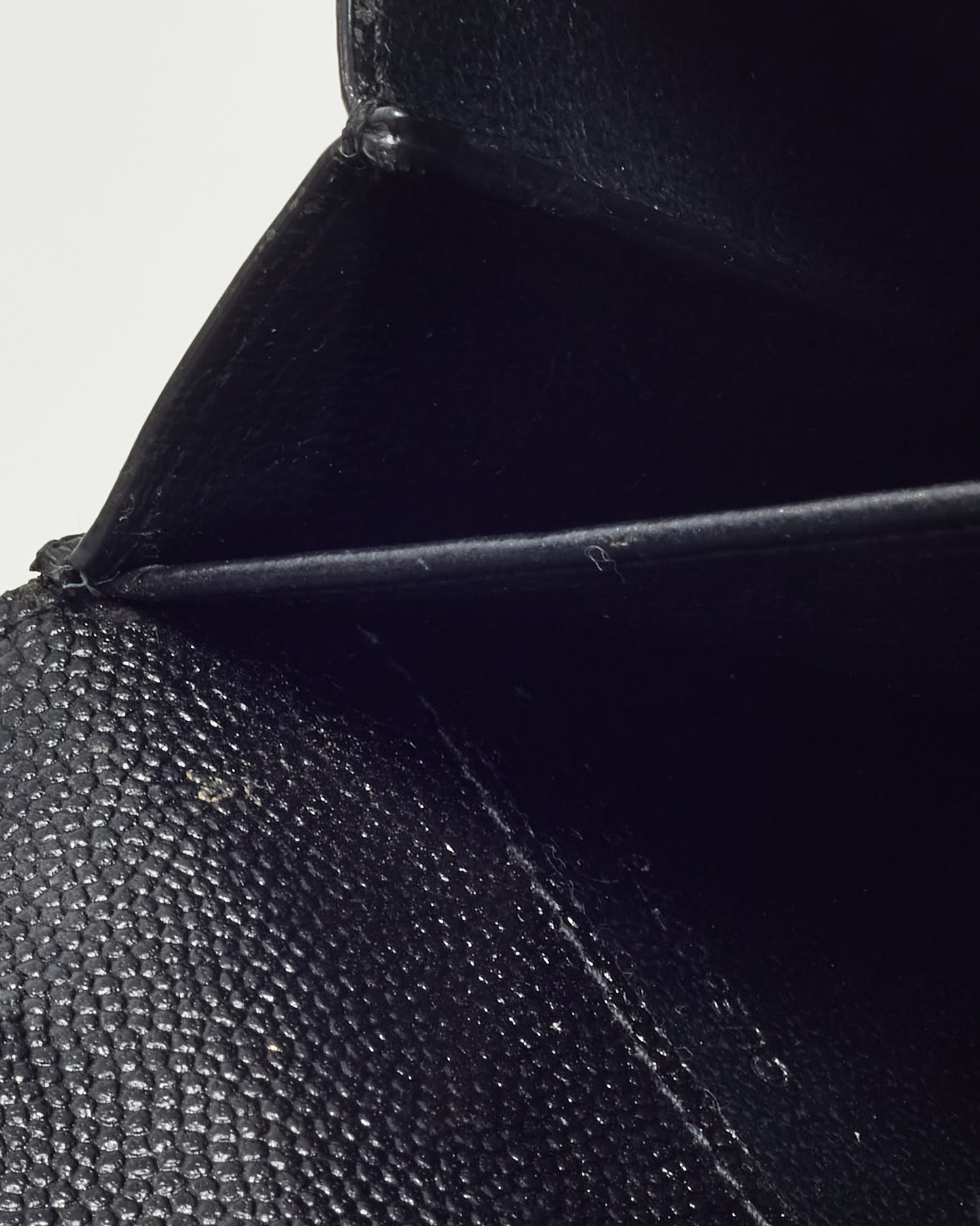 Saint Laurent Black Grain de Poudre Leather YSL Uptown WOC Chain Wallet Crossbody GHW