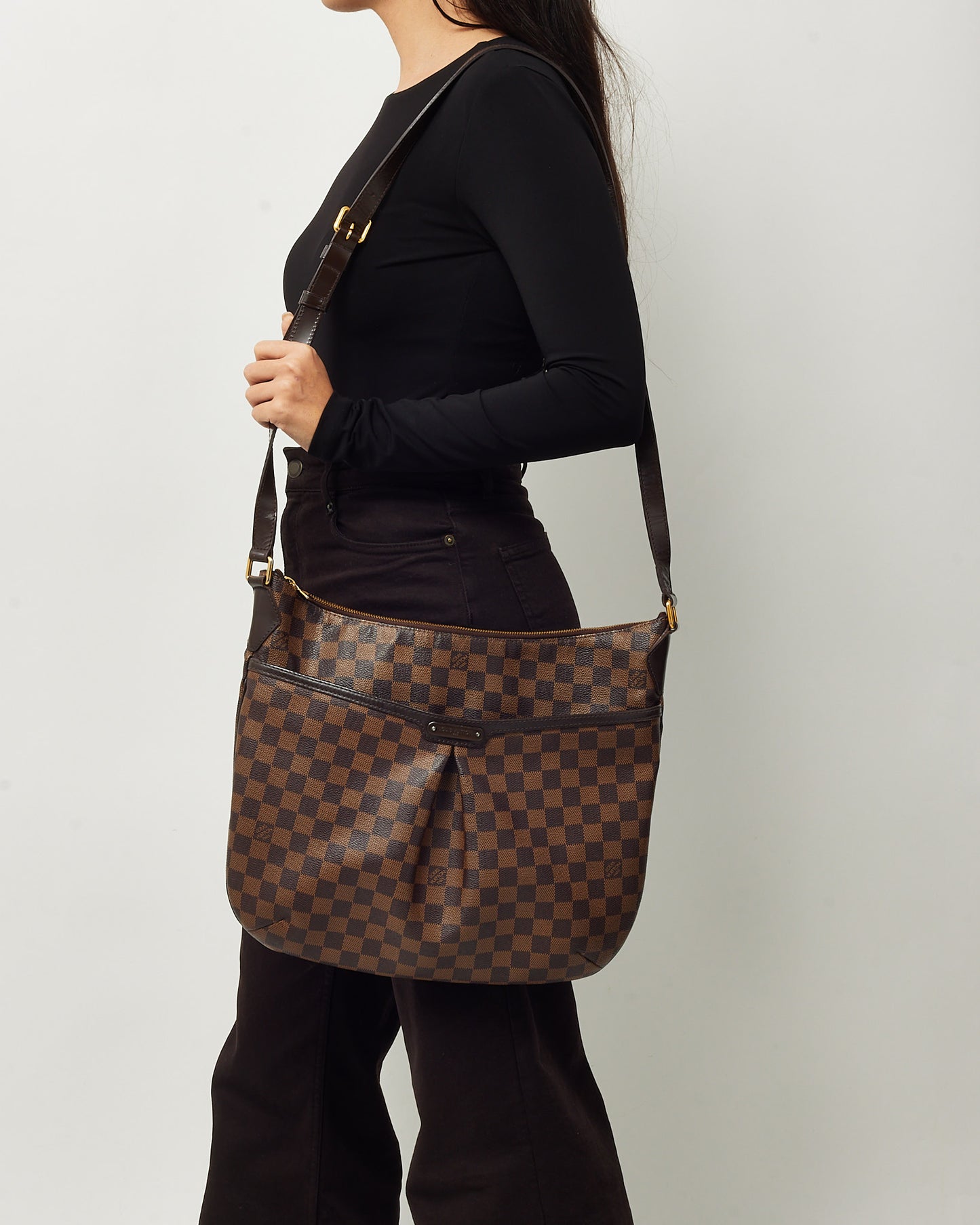 Louis Vuitton Damier Ebene Canvas Bloomsbury GM Crossbody Bag