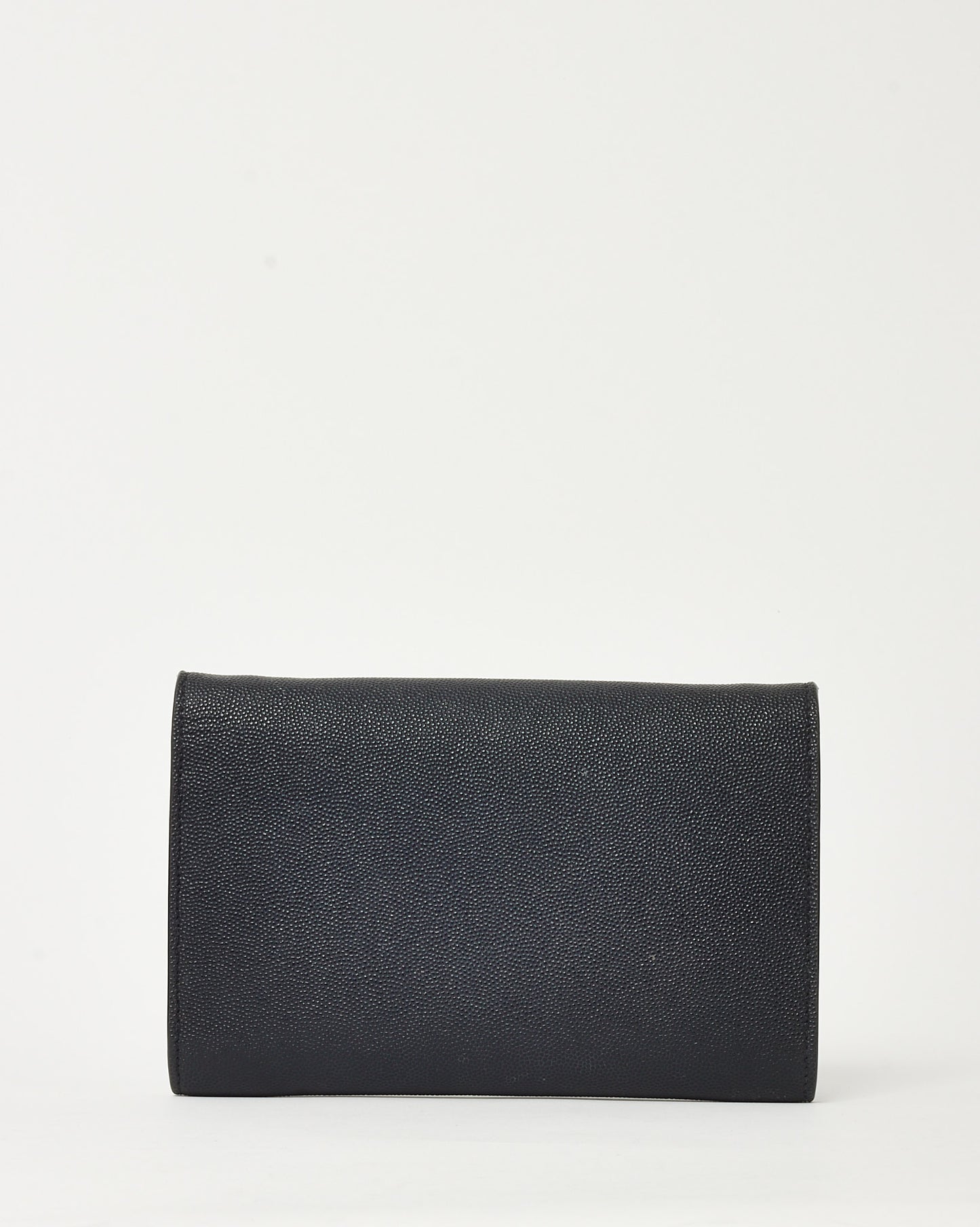 Saint Laurent Black Grain de Poudre Leather YSL Uptown WOC Chain Wallet Crossbody GHW