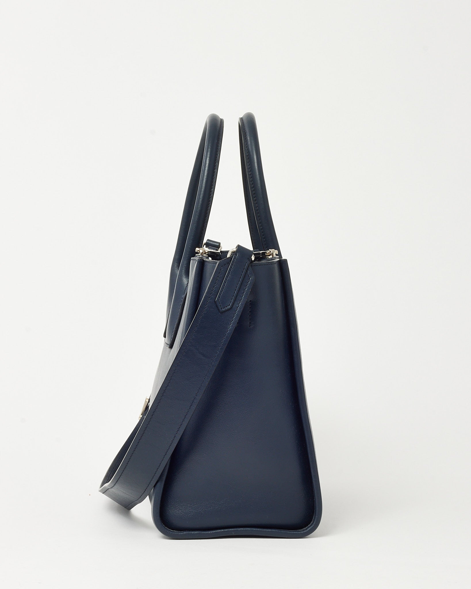 Buy Prada Navy Grace Lux Leather 2Way Concept Tote with Strap