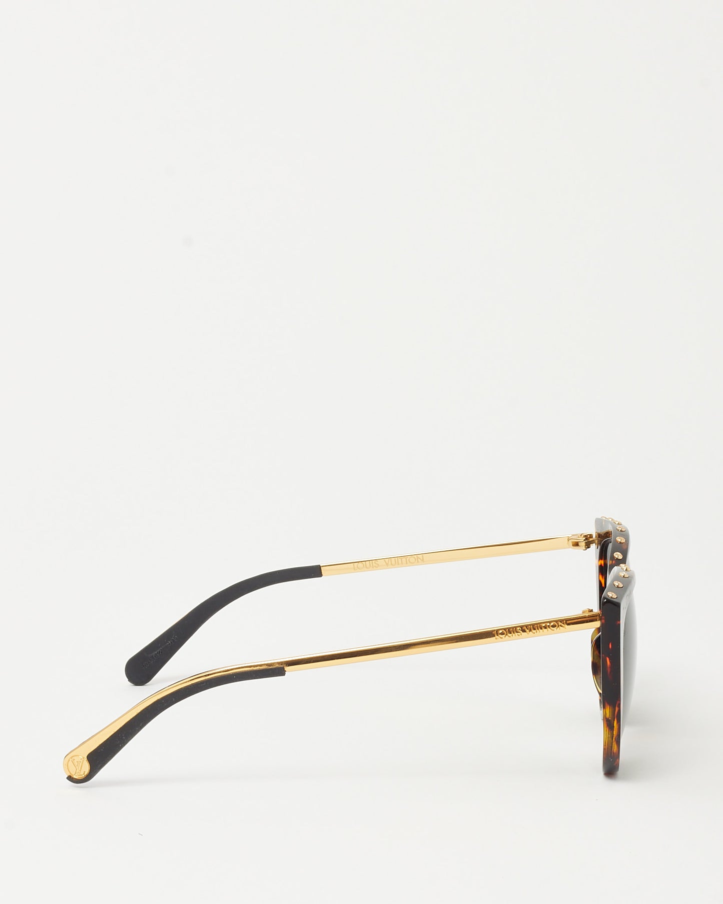 Louis Vuitton Brown Tortoise La Boum Cat Eye Studded Z1147E Sunglasses