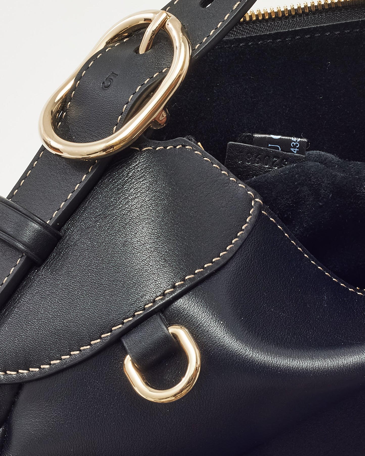 Gucci Black Calf Leather Medium GG Emblem Shoulder Bag