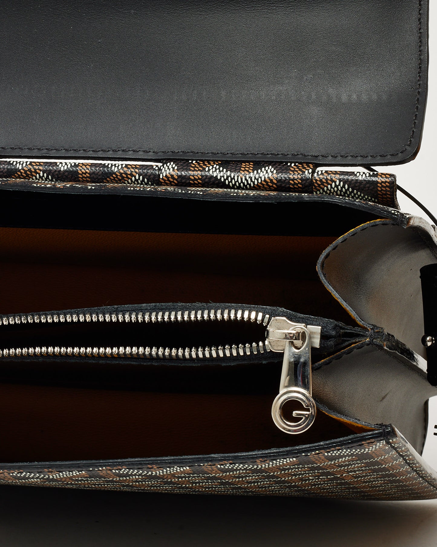 Goyard Black Goyardine Coated Canvas Serviette Large Briefcase