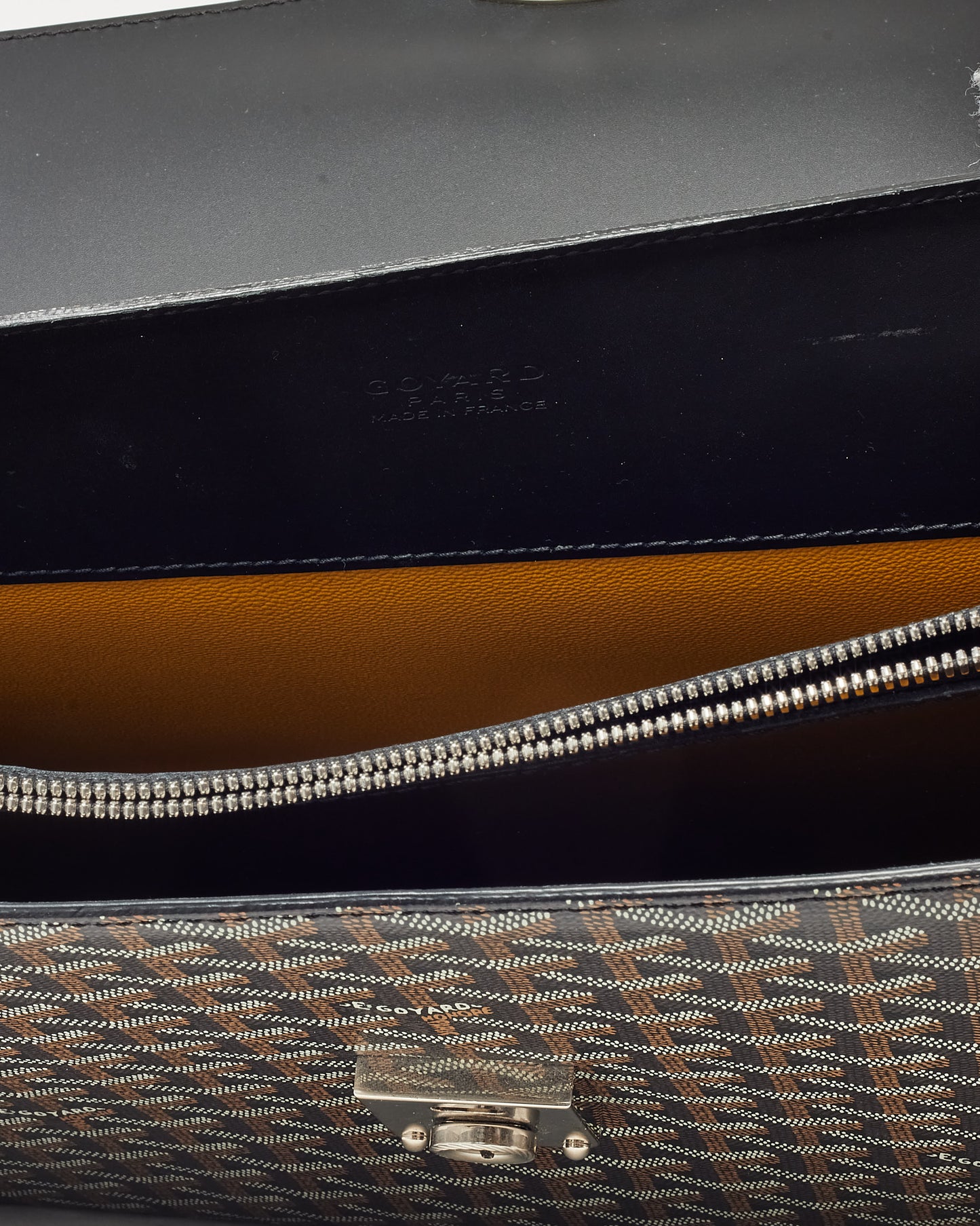 Goyard Black Goyardine Coated Canvas Serviette Large Briefcase
