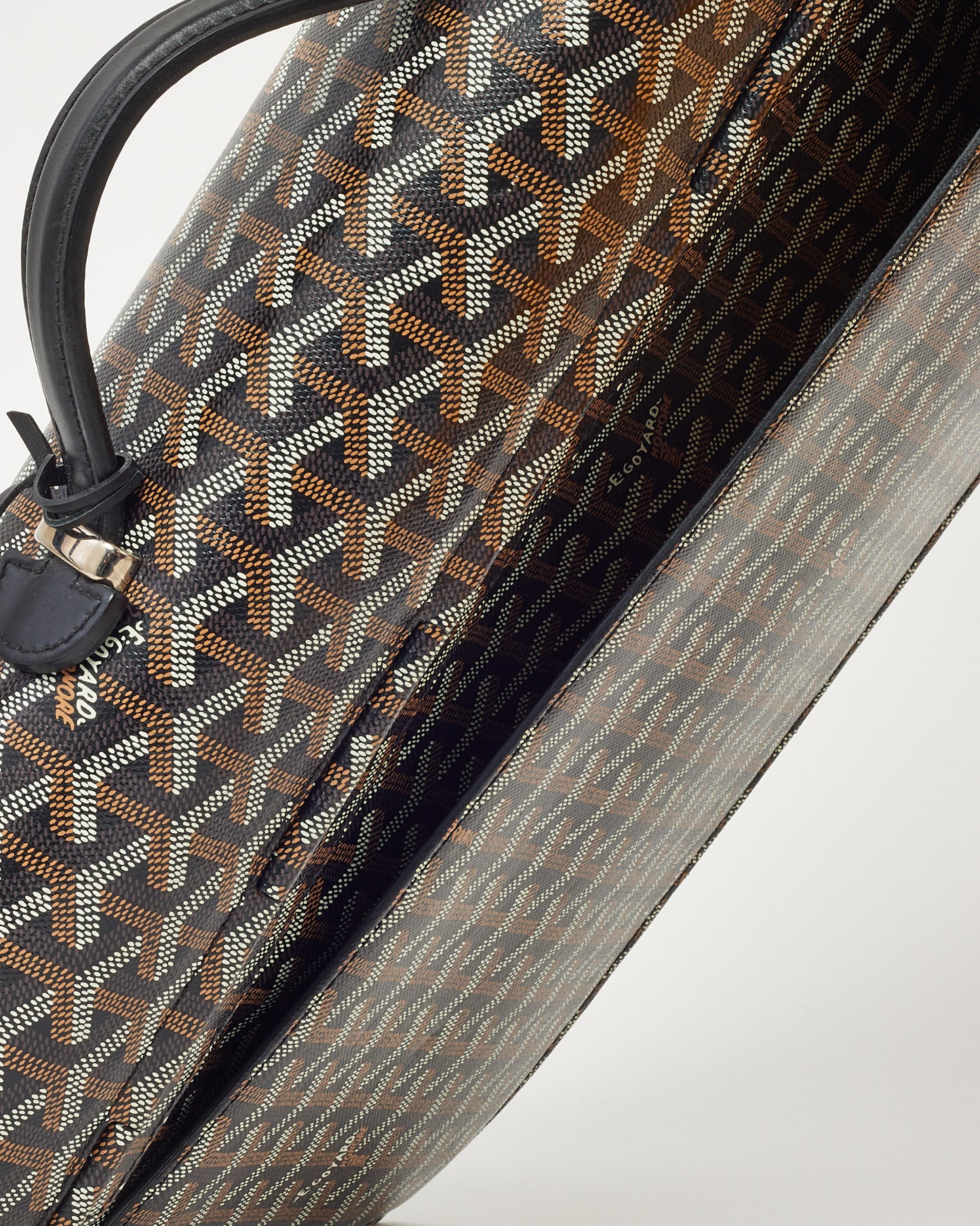 Goyard Black Goyardine Coated Canvas Serviette Large Briefcase