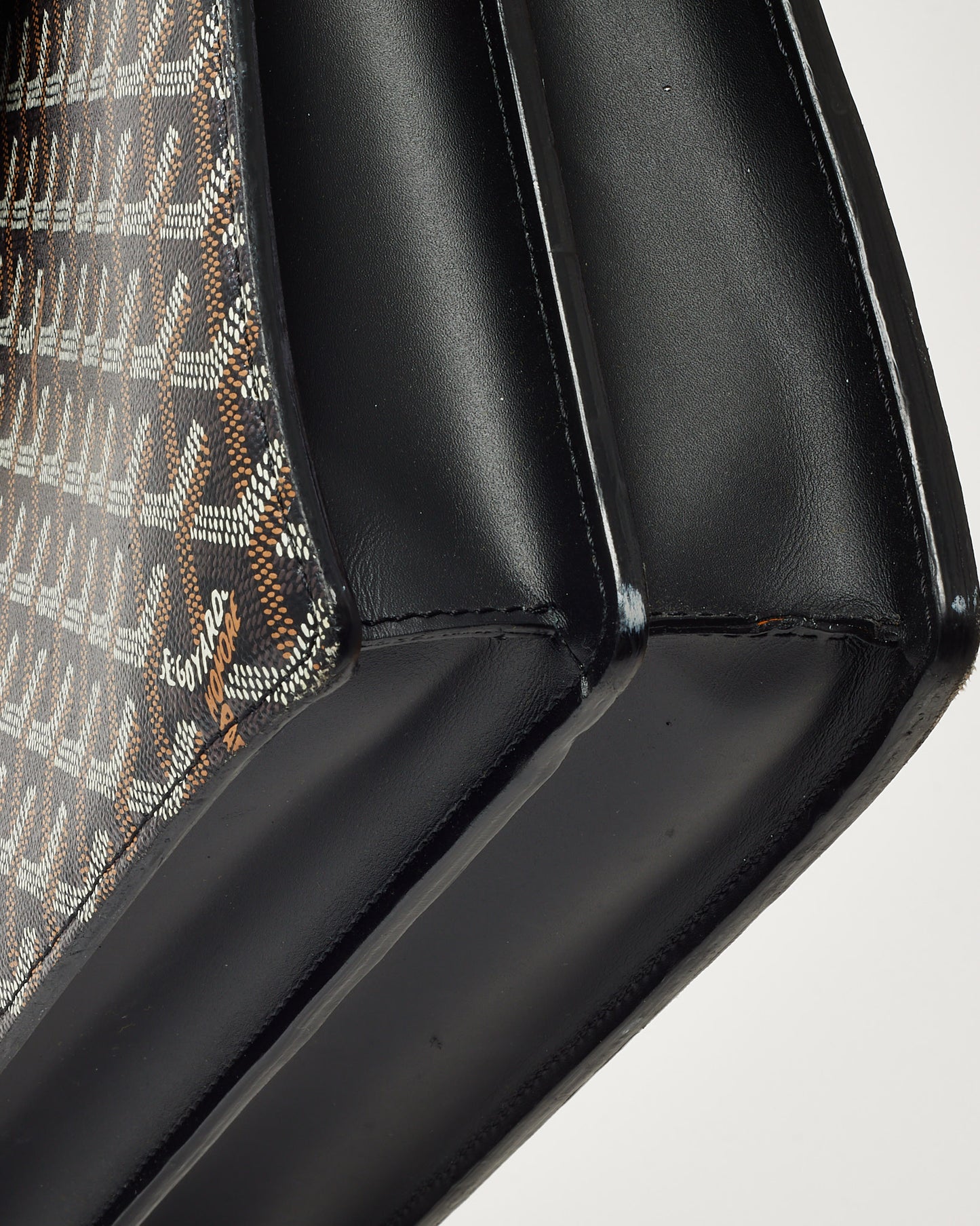 Goyard Black Goyardine Coated Canvas Serviette Large Briefcase