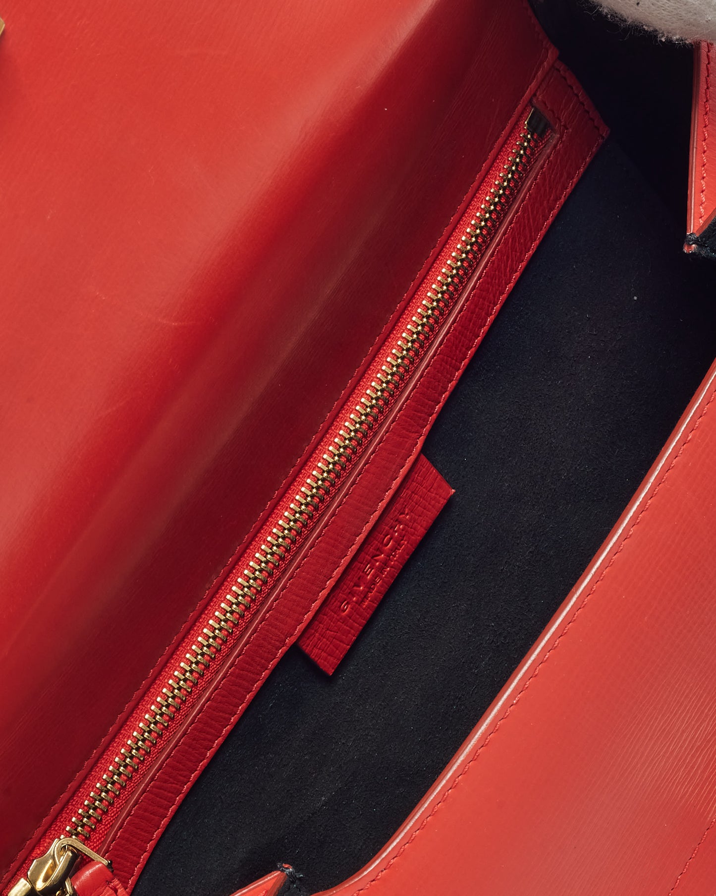 Givenchy Red Grained Leather Medium Pandora Box Crossbody Bag