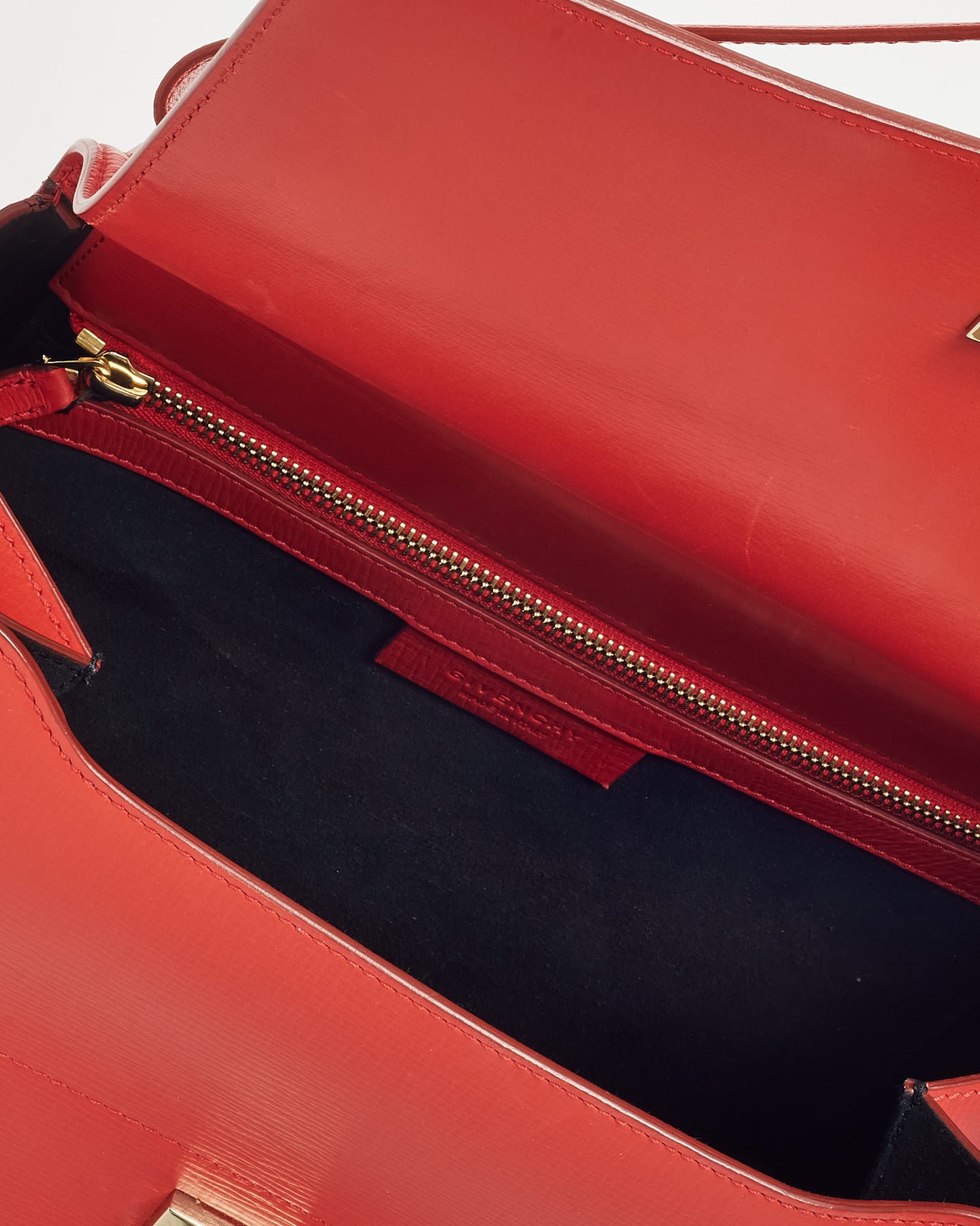Givenchy Red Grained Leather Medium Pandora Box Crossbody Bag