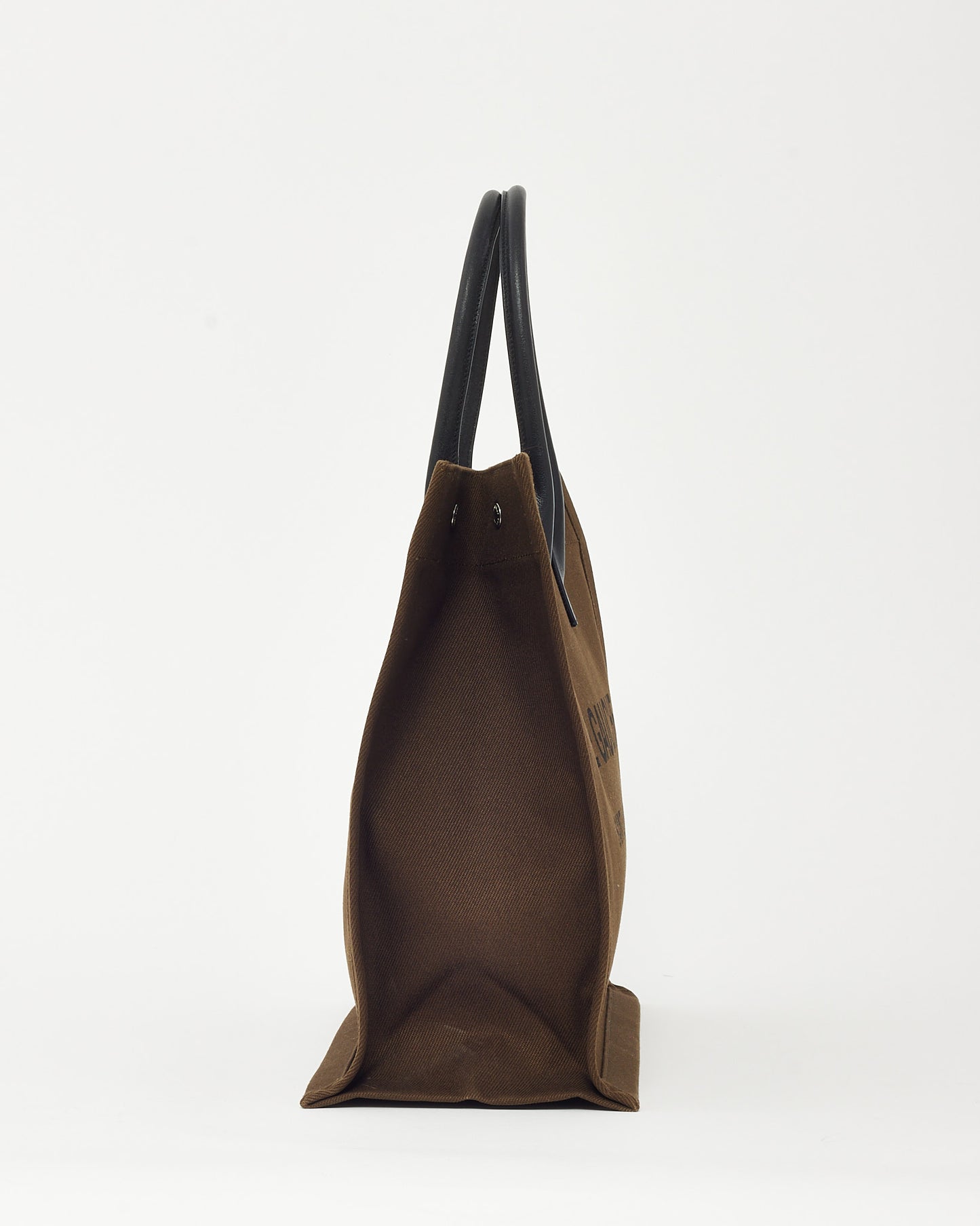 Sac cabas Saint Laurent Rive Gauche grand modèle en lin kaki