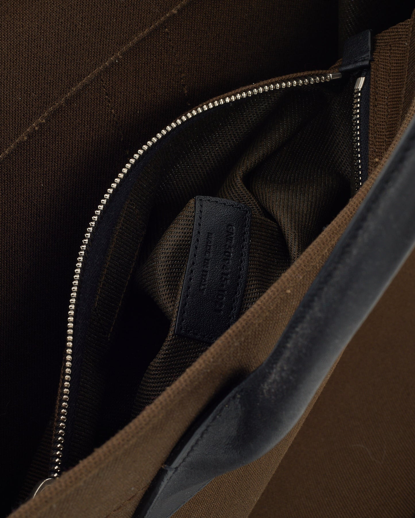 Sac cabas Saint Laurent Rive Gauche grand modèle en lin kaki