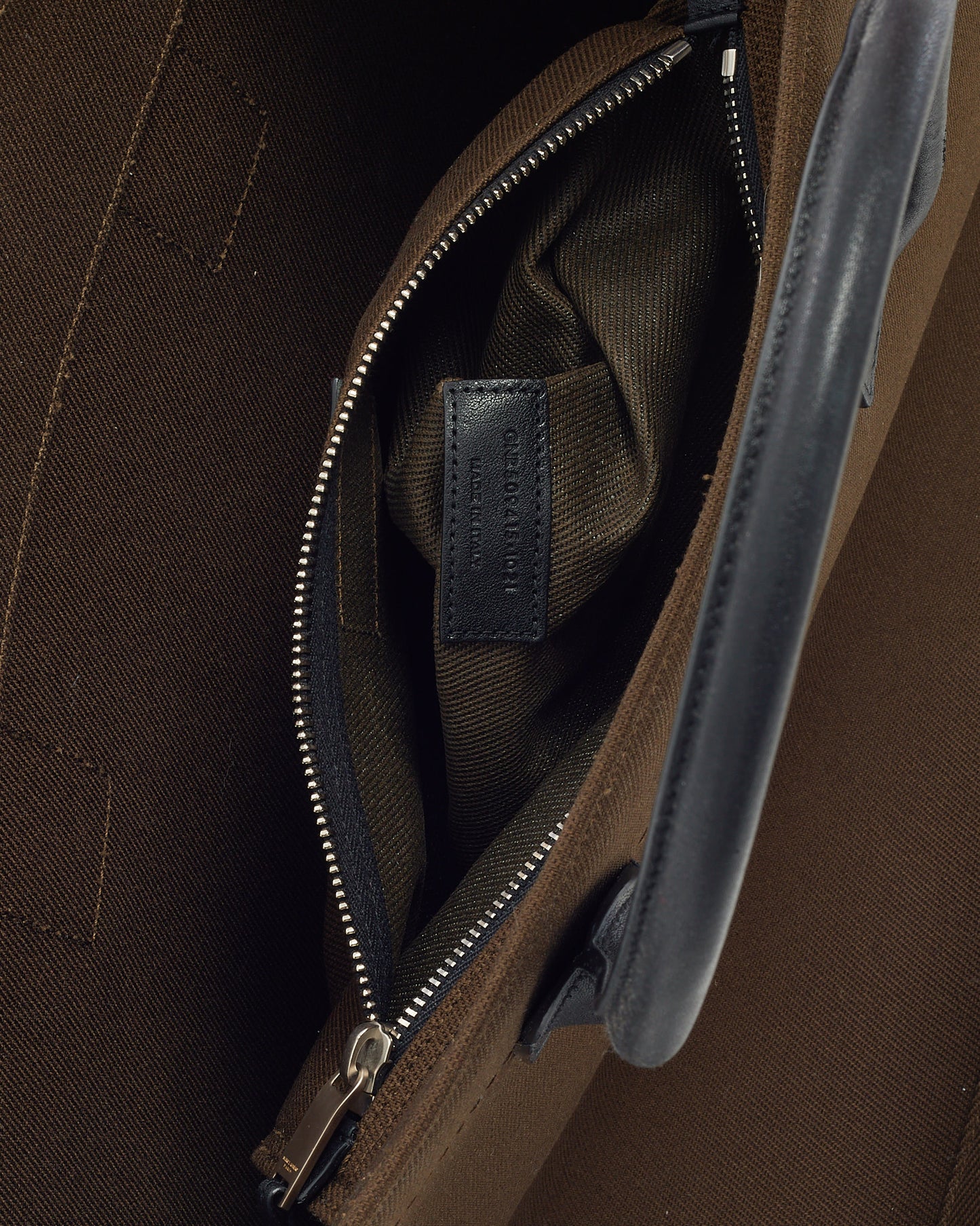 Sac cabas Saint Laurent Rive Gauche grand modèle en lin kaki