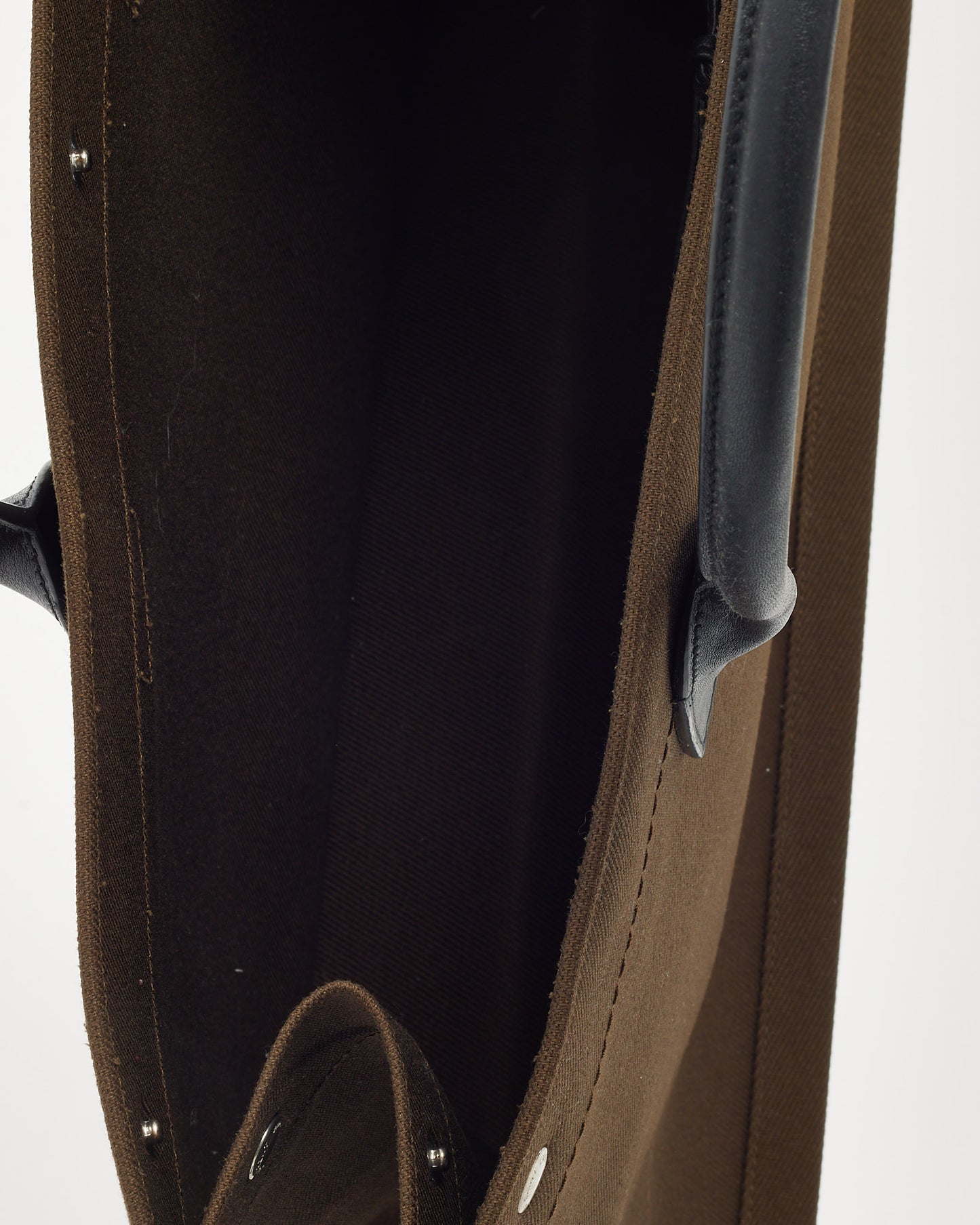 Sac cabas Saint Laurent Rive Gauche grand modèle en lin kaki