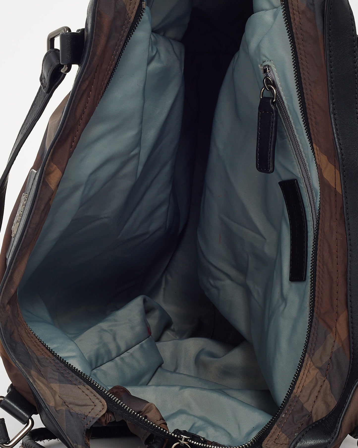 Burberry Brown Check Nylon Medium Buckleigh Packable Tote Bag