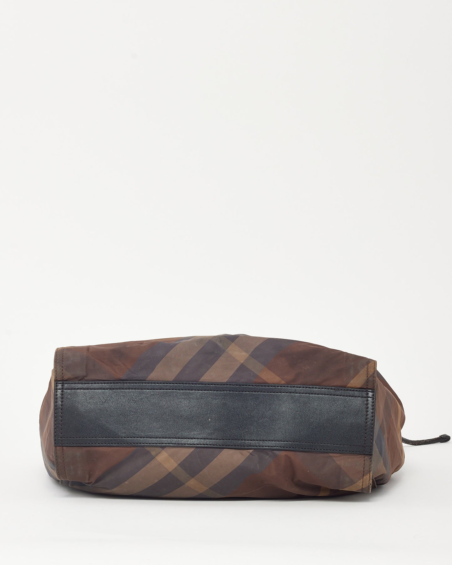 Burberry Brown Check Nylon Medium Buckleigh Packable Tote Bag