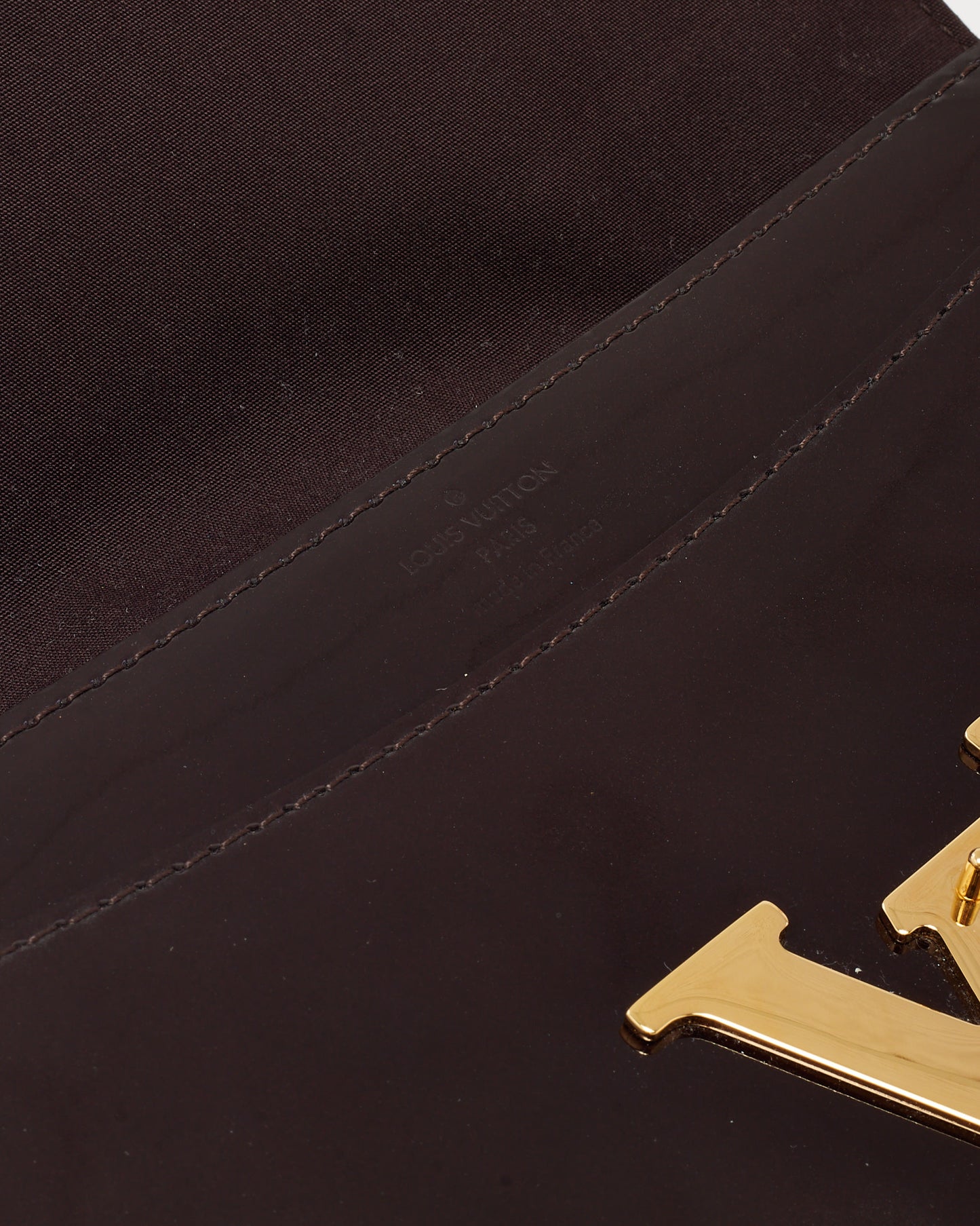 Louis Vuitton Purple Amarante Patent Leather Louise Lockme Chain Shoulder Bag MM