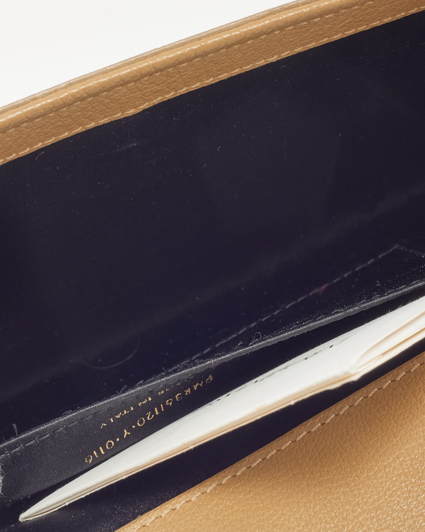 Pochette Saint Laurent Belle De Jour en cuir grainé noir YSL