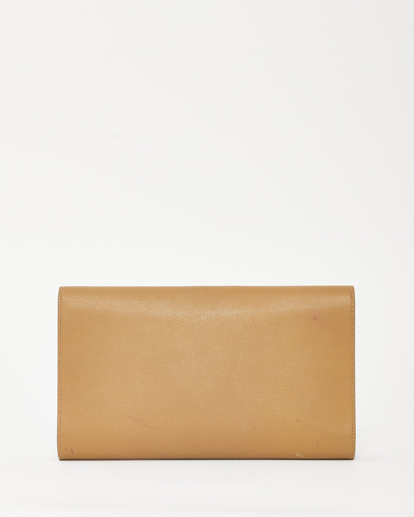 Pochette Saint Laurent Belle De Jour en cuir grainé noir YSL