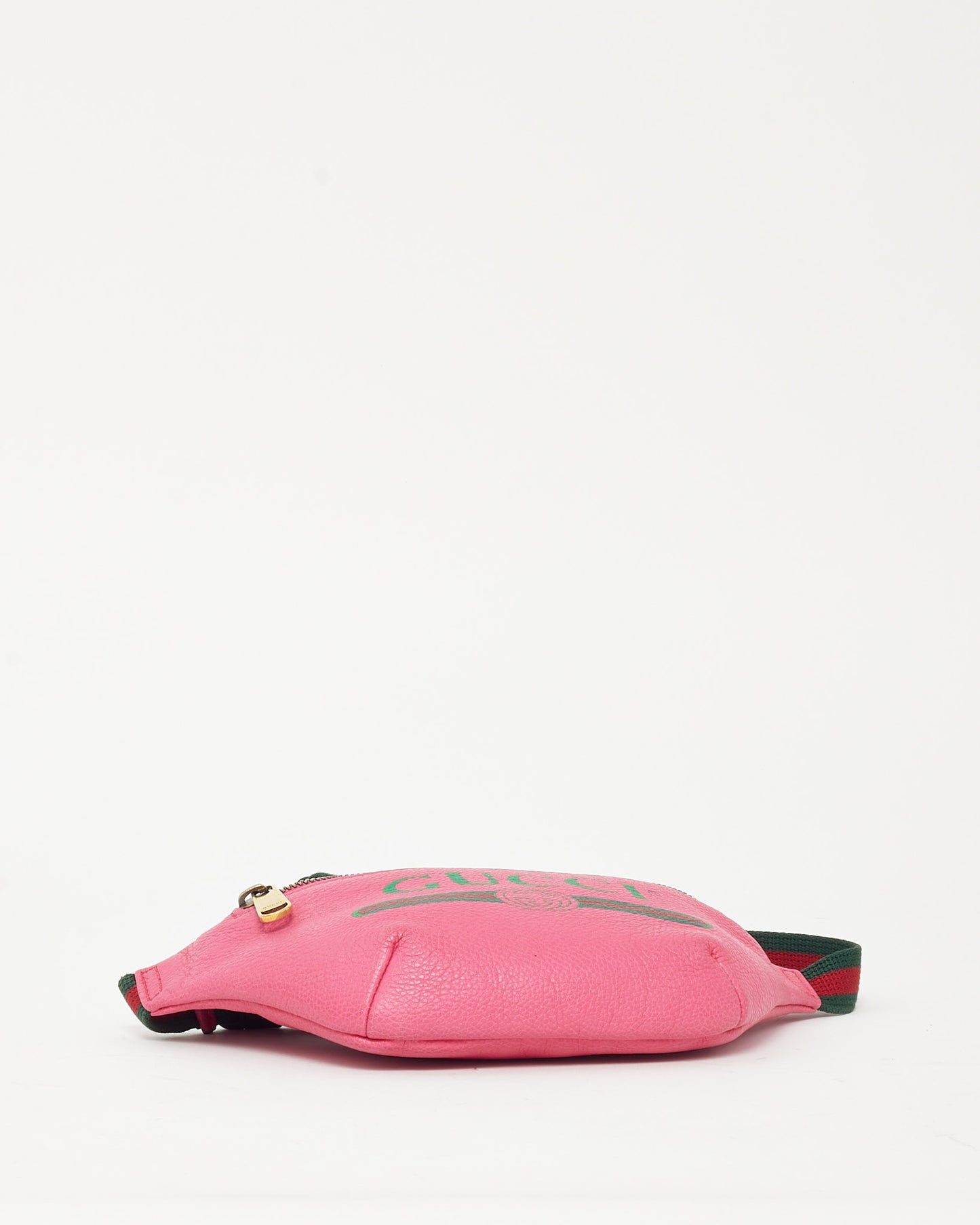 Gucci Pink Leather Web Logo Small Belt Bag