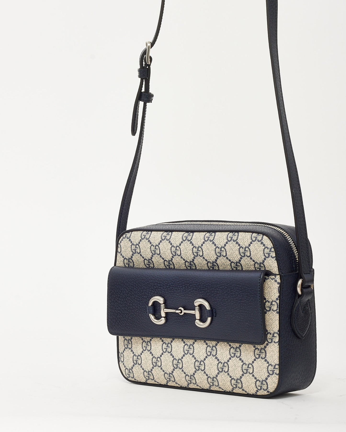 Sac bandoulière Gucci Horsebit 1955 petit modèle en toile monogrammée