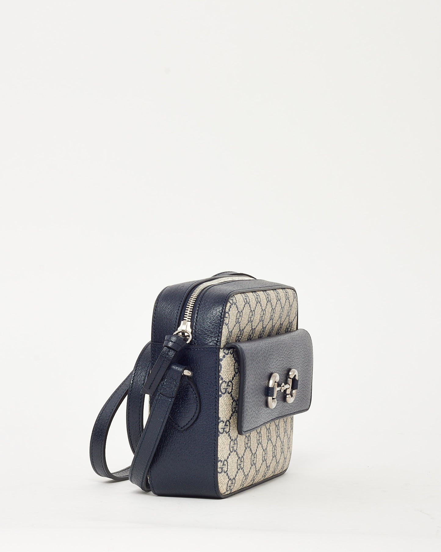 Sac bandoulière Gucci Horsebit 1955 petit modèle en toile monogrammée