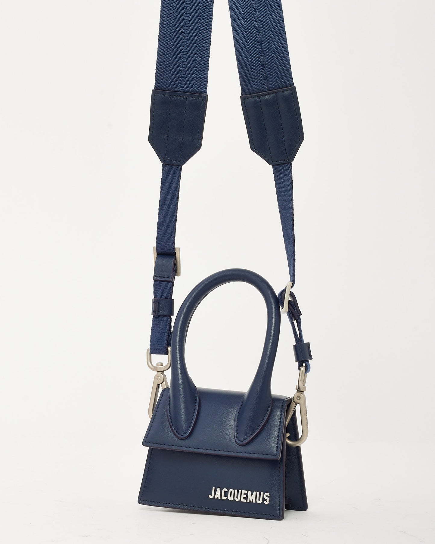 Jacquemus Navy Leather Mini Chiquito Crossbody Bag