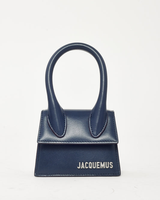 Sac bandoulière mini Chiquito Jacquemus en cuir blanc cassé façon croco
