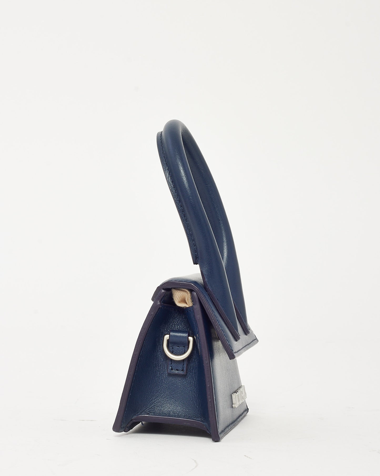 Jacquemus Navy Leather Mini Chiquito Crossbody Bag