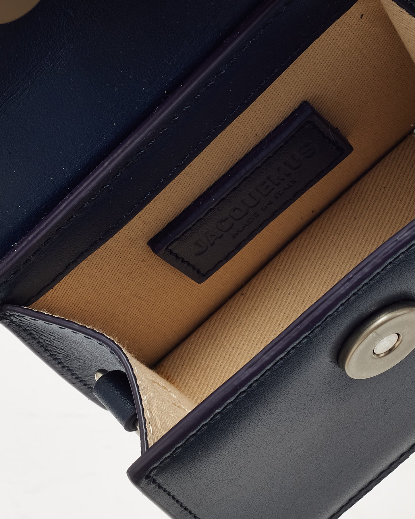 Jacquemus Navy Leather Mini Chiquito Crossbody Bag