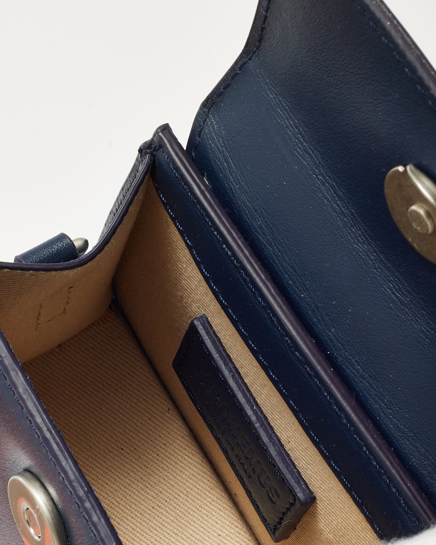 Jacquemus Navy Leather Mini Chiquito Crossbody Bag