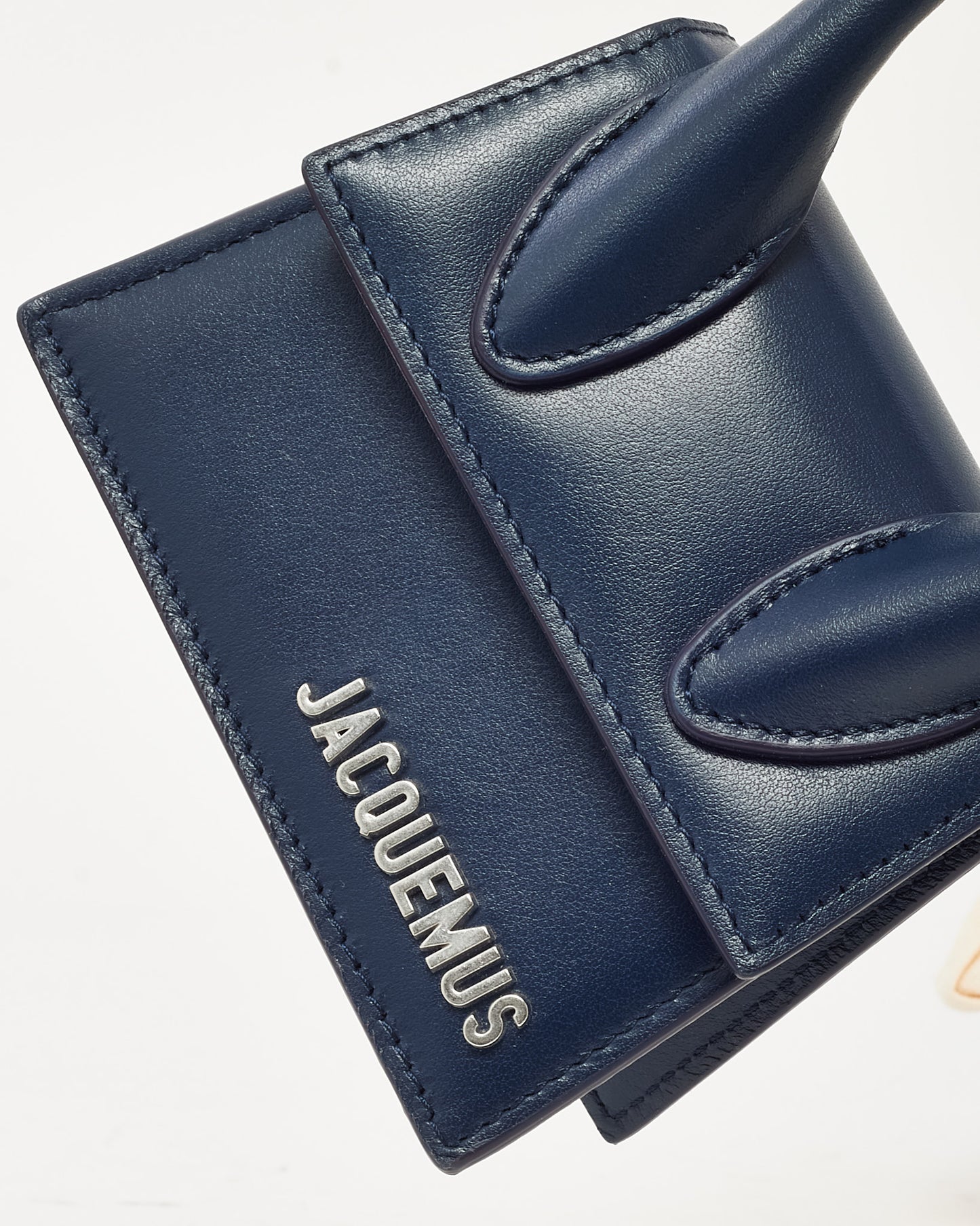 Jacquemus Navy Leather Mini Chiquito Crossbody Bag