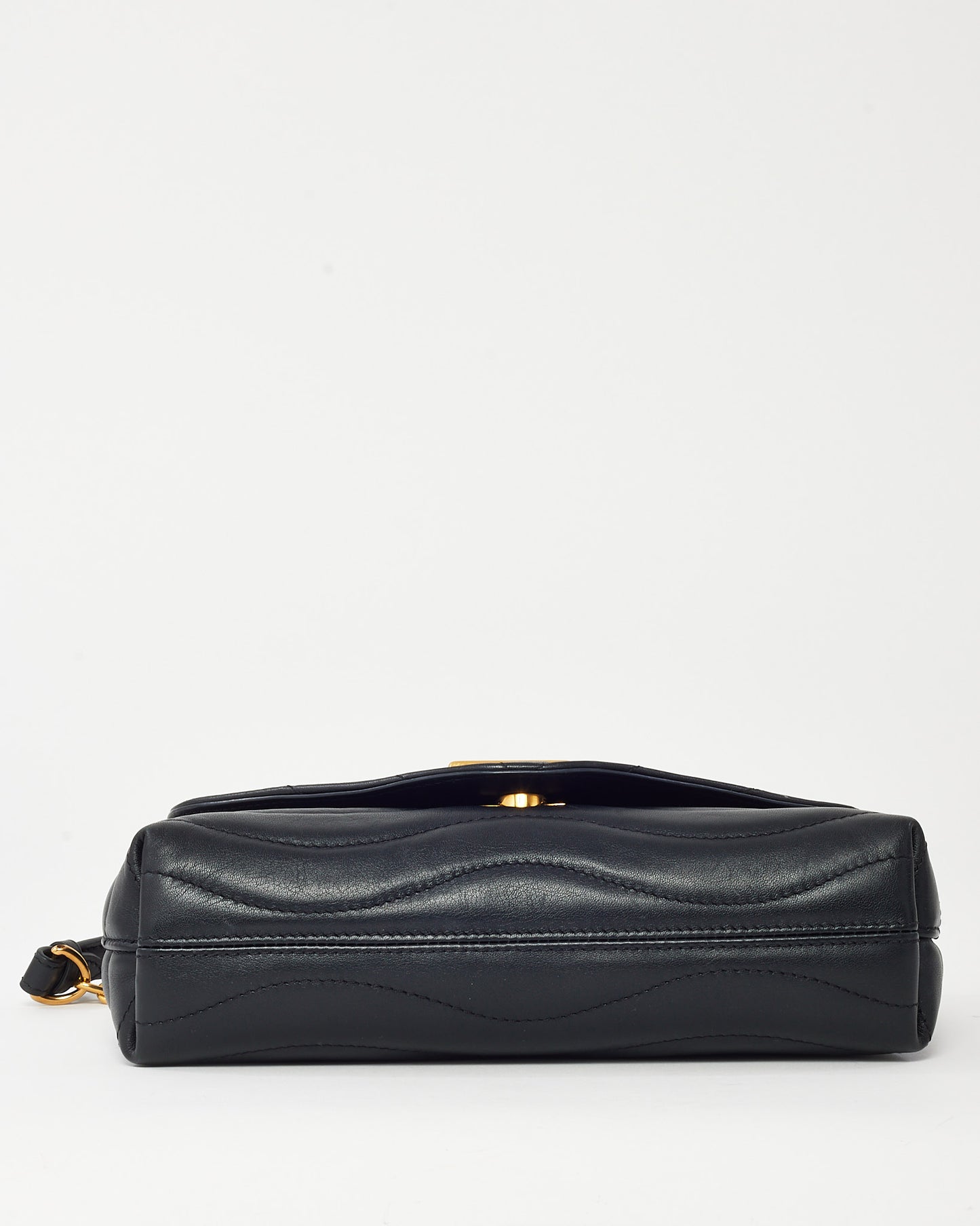 Louis Vuitton Black Calfskin Leather New Wave Chain MM Shoulder Bag GHW