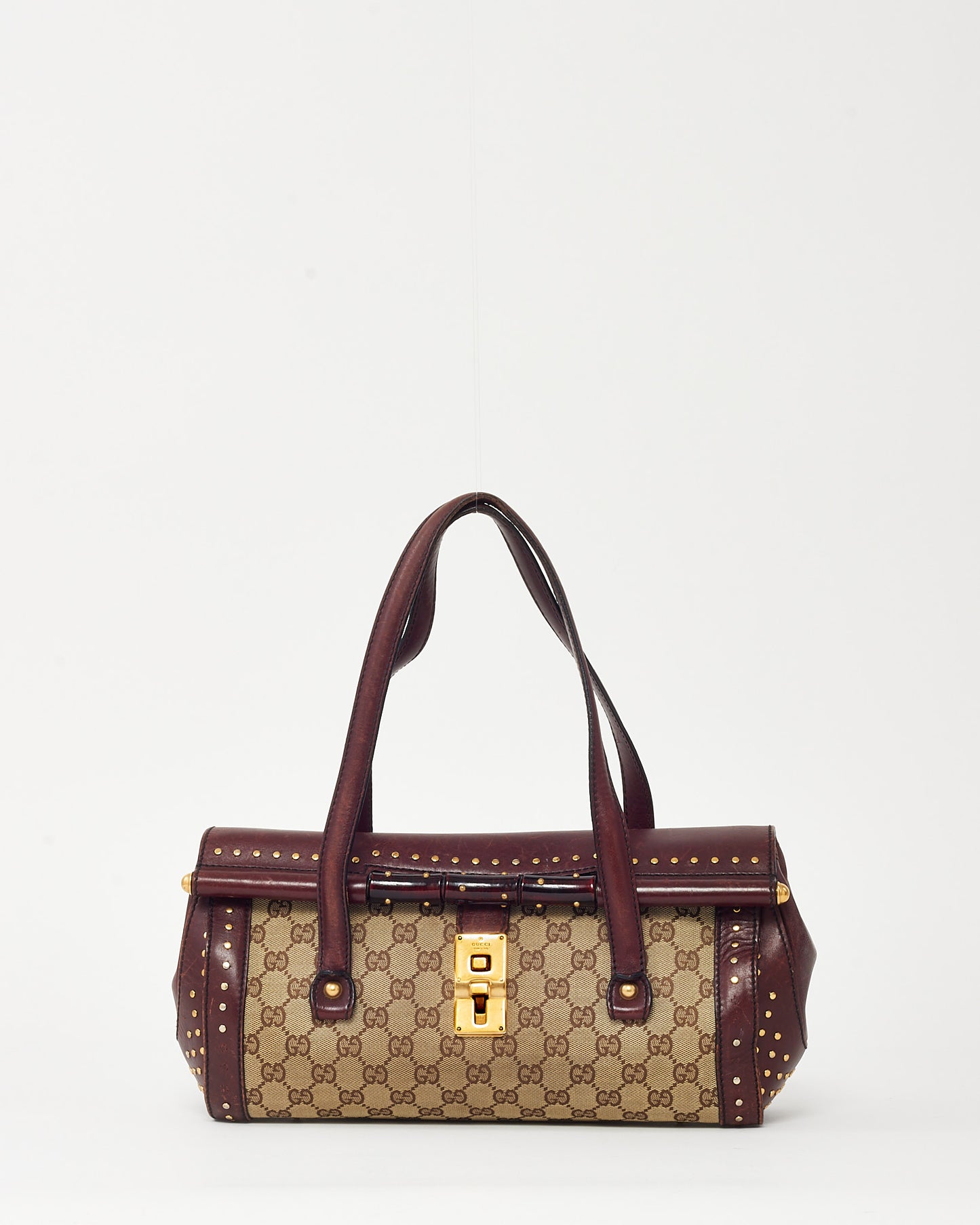 Sac Hobo Gucci Grand Modèle Soho GG en Cuir de Veau Grainé Noir avec Bandoulière