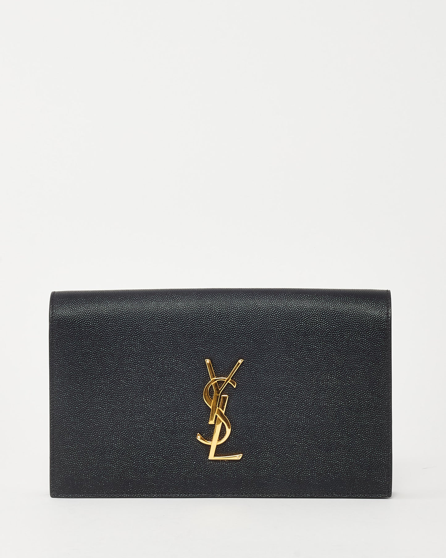 Sac Kate petit modèle en cuir grain de poudre noir avec logo YSL Saint Laurent