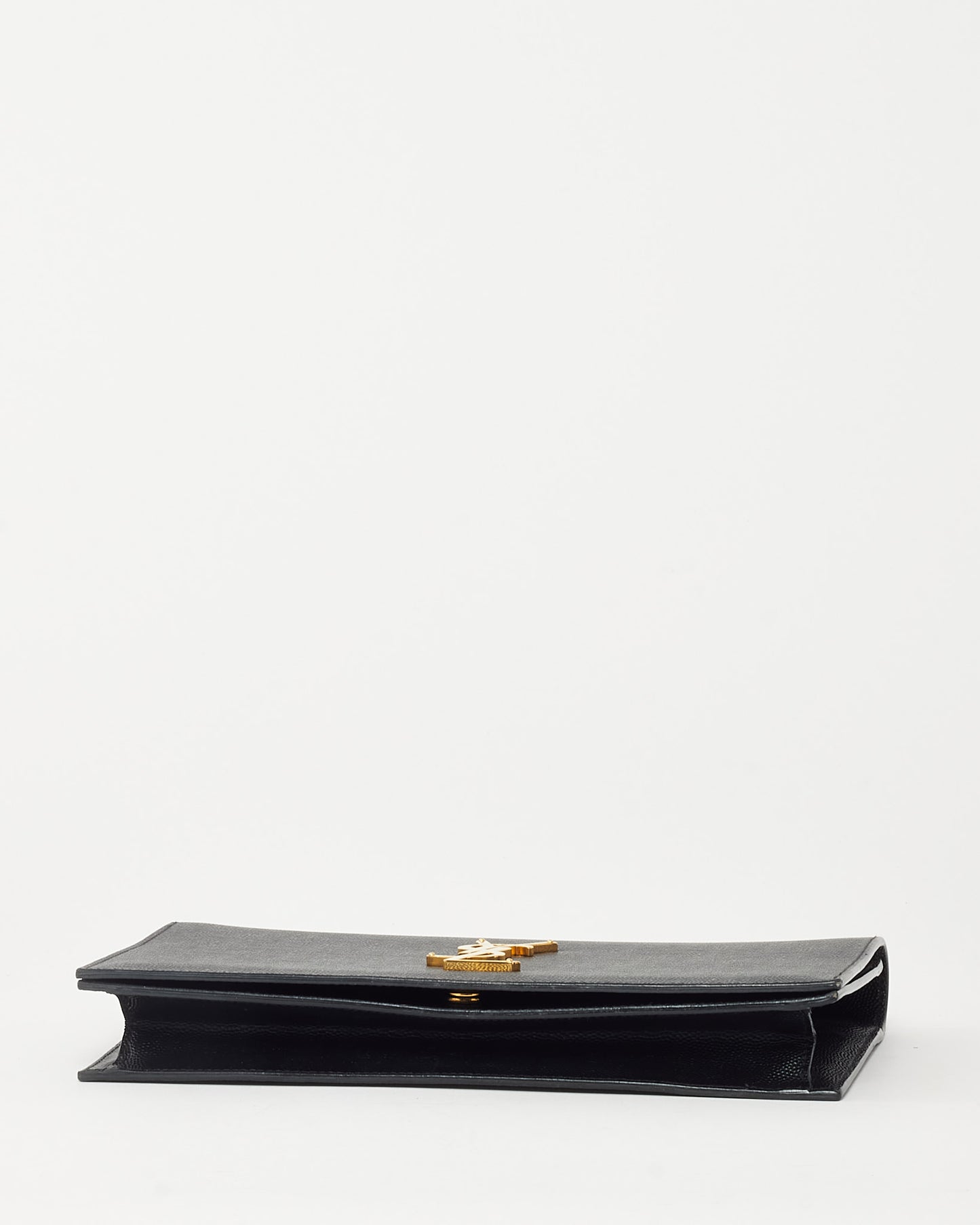 Sac Kate petit modèle en cuir grain de poudre noir avec logo YSL Saint Laurent