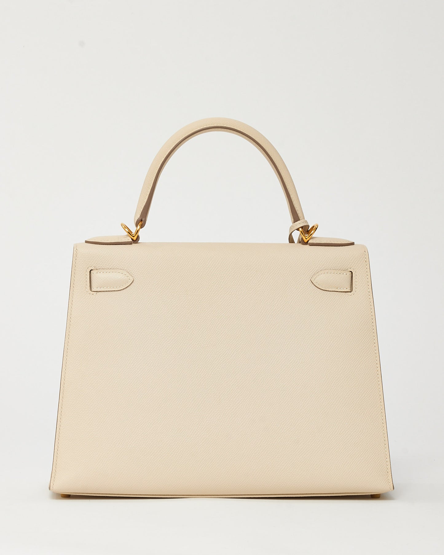 Hermès White Craie Epsom Leather Kelly II Sellier 28 GHW