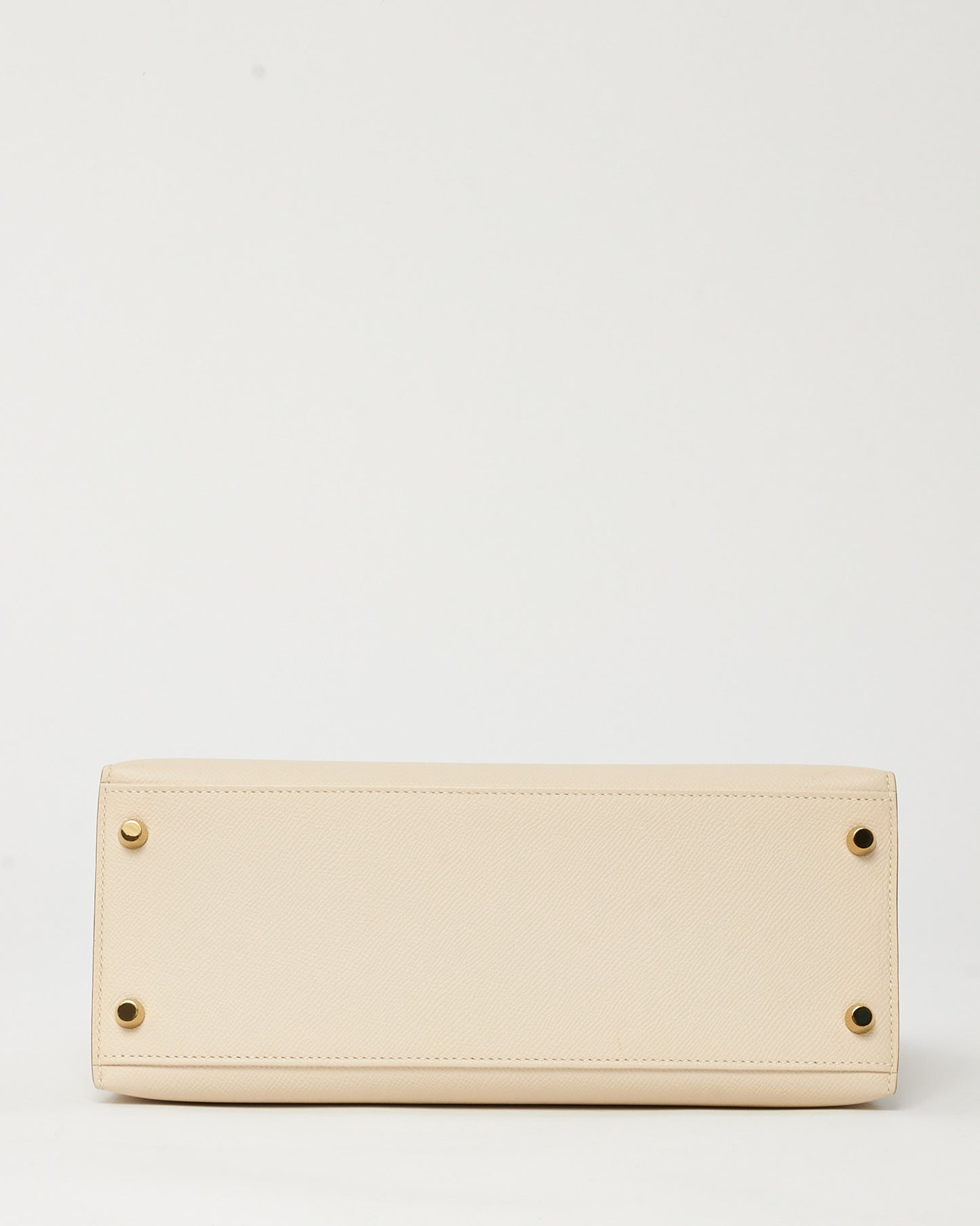 Hermès White Craie Epsom Leather Kelly II Sellier 28 GHW