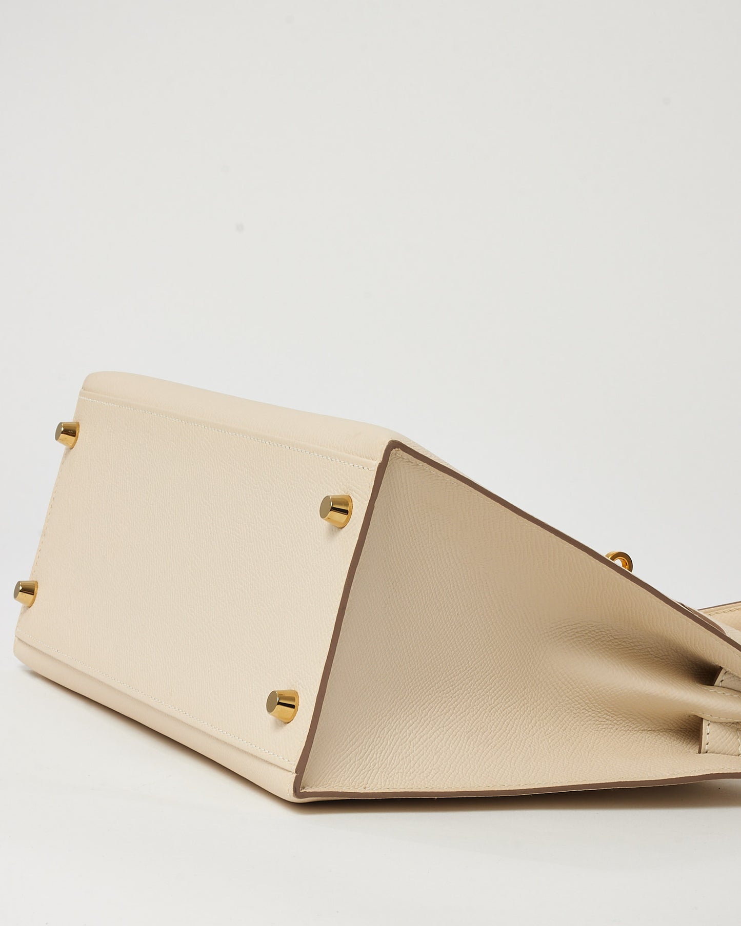 Hermès White Craie Epsom Leather Kelly II Sellier 28 GHW