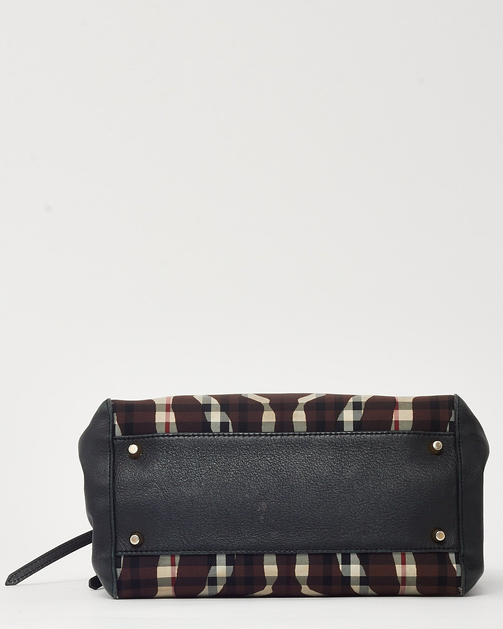 Buy Burberry Brown Check Nylon Medium Buckleigh Packable Tote Bag