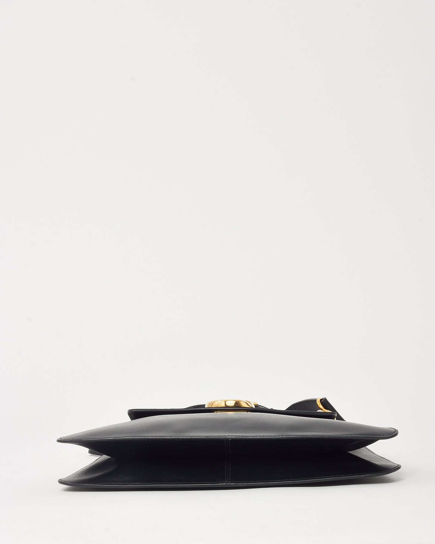 Chloé Black Leather and Suede Medium C Shoulder Bag