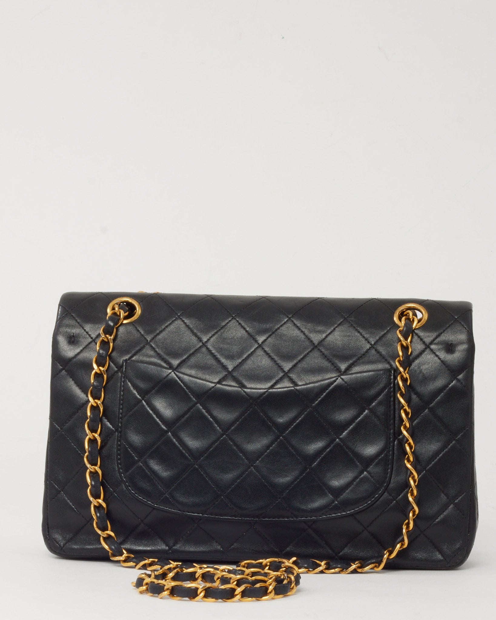 Buy Chanel Vintage Black Quilted Leather Medium Classic Double
