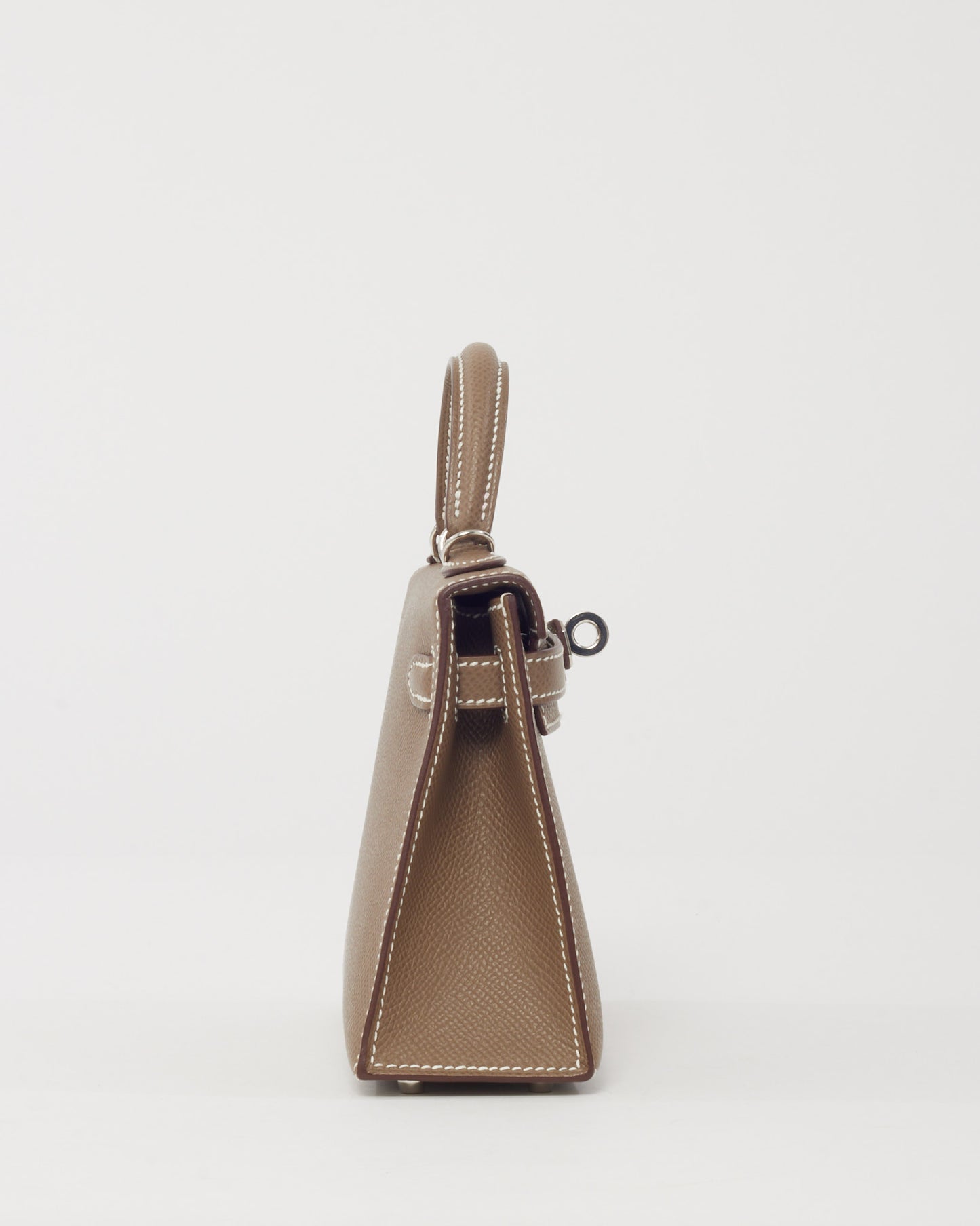 Hermès Etoupe Epsom Leather Sellier Mini Kelly 20 PHW
